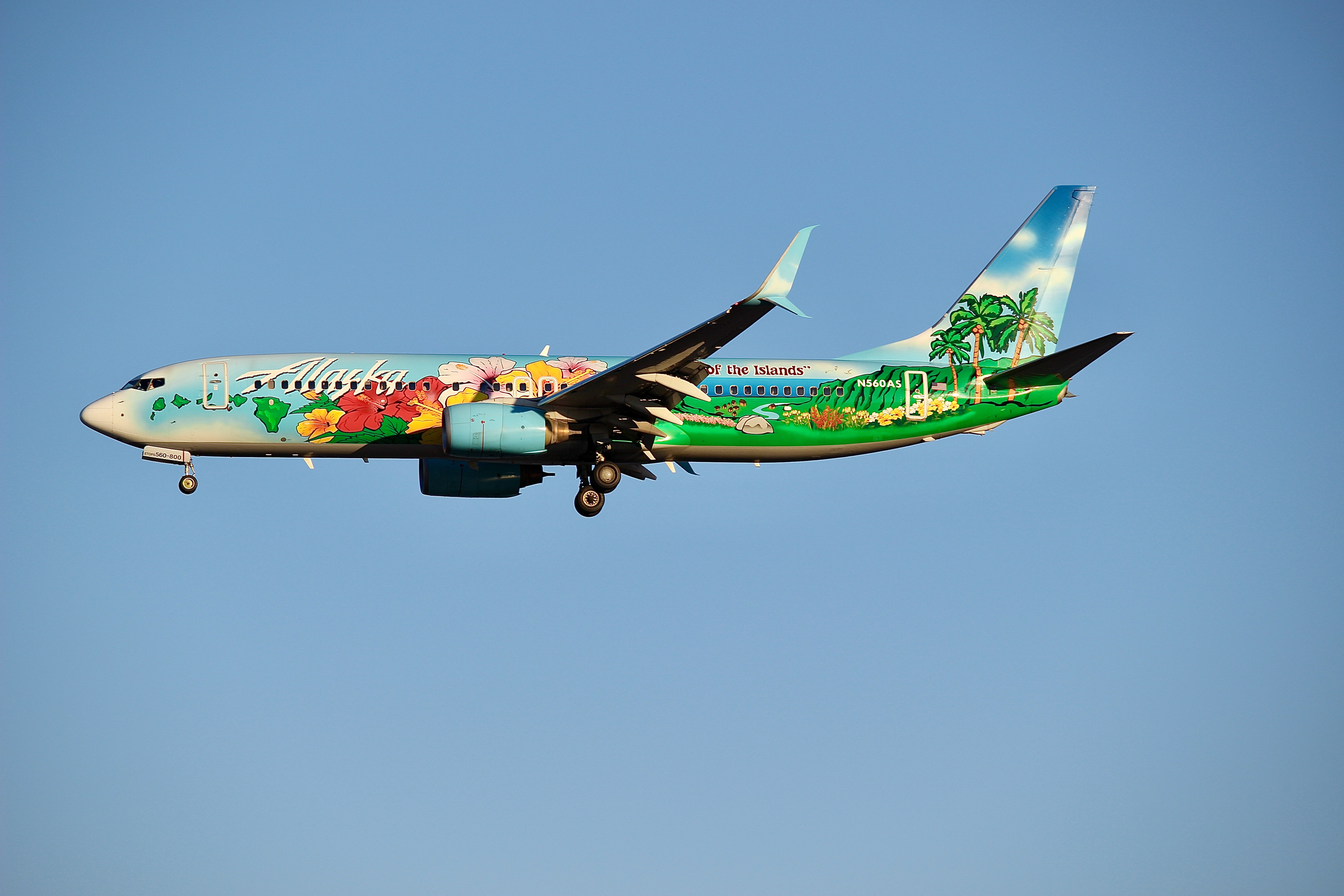 Full size: Alaska Airlines Boeing 737-800 N560AS at Ronald Reagan National Airport