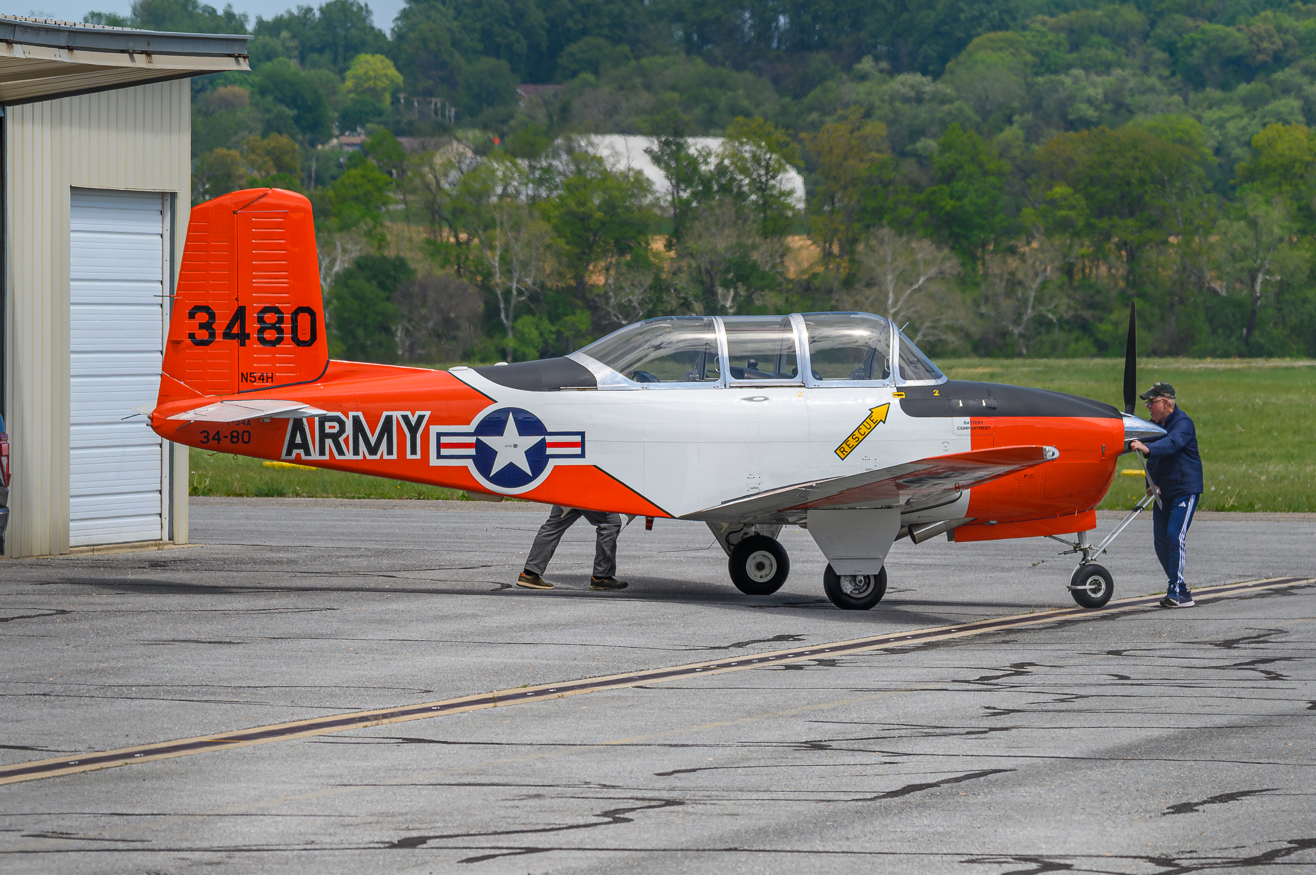 Full size: PRIVATE Beechcraft T-34 Mentor  N54H at Frederick Municipal Airport