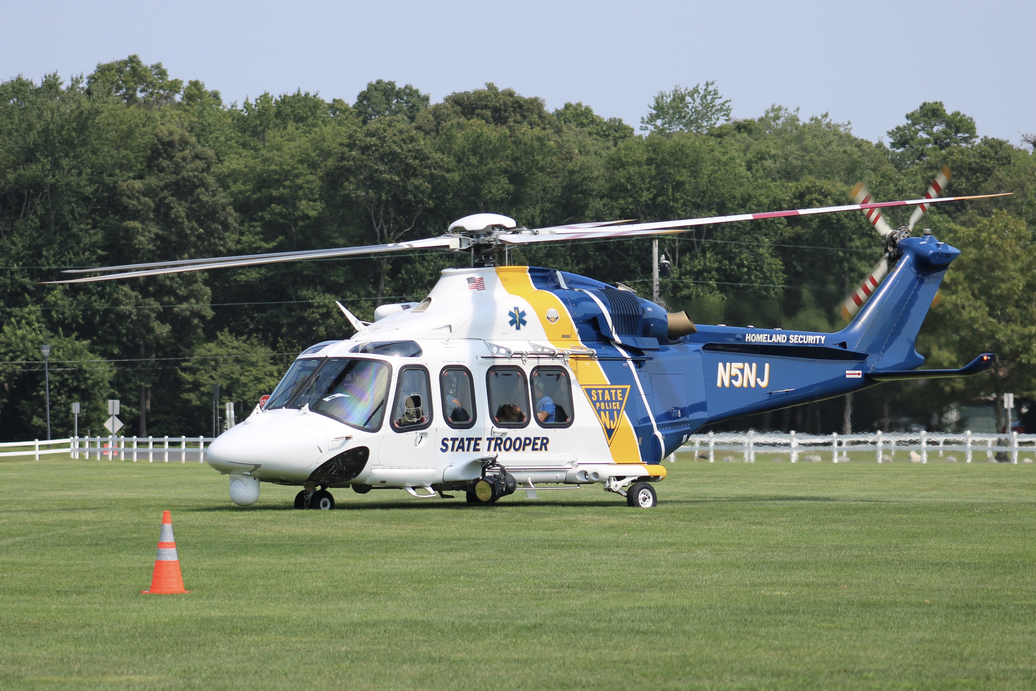 Full size: New Jersey State Police  Agusta Westland AW139 N5NJ at Not Applicable