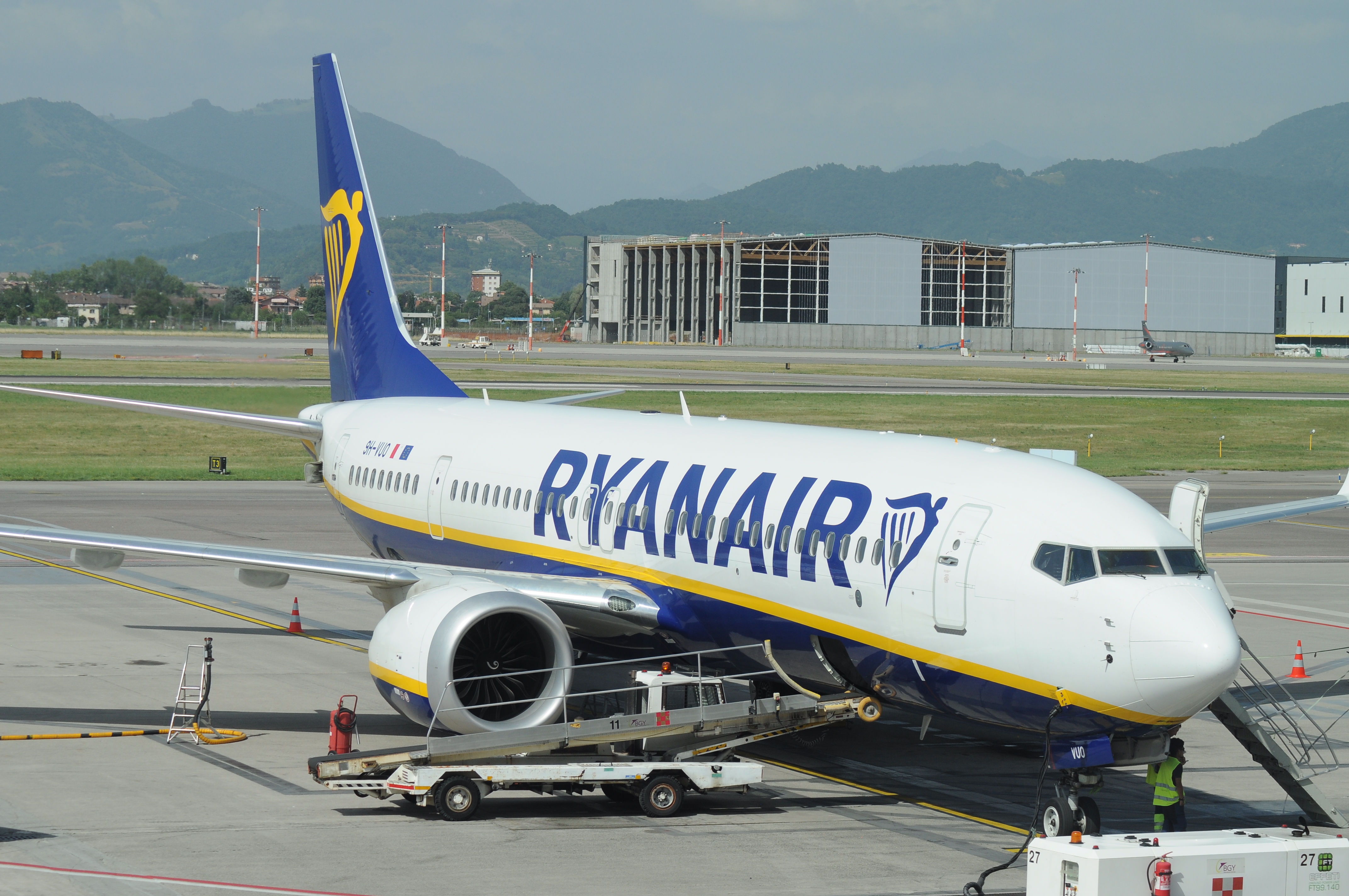Full size: RyanAir Boeing 737 MAX 8 9H-VOU at Milan Bergamo Orio al Serio International Airport