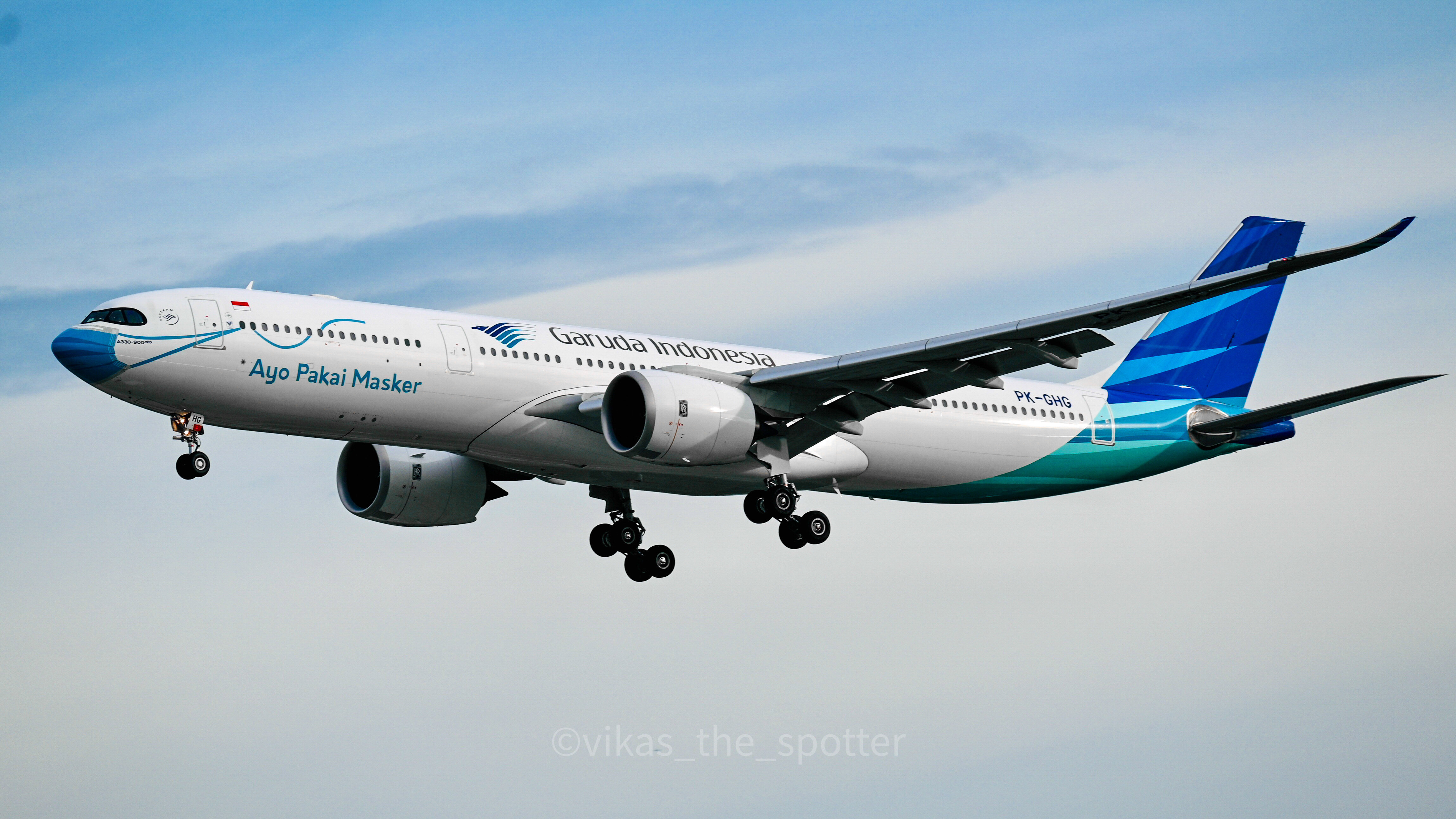 Full size: Garuda Indonesia Airbus A330-900 PK-GHG at Singapore-Changi Airport