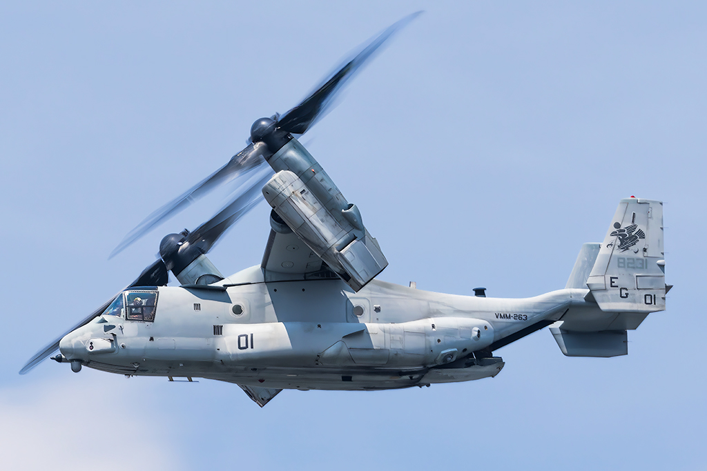 Full size: USMC - United States Marine Corp Bell Boeing CV-22B Osprey 168231 at West 30th Street Heliport