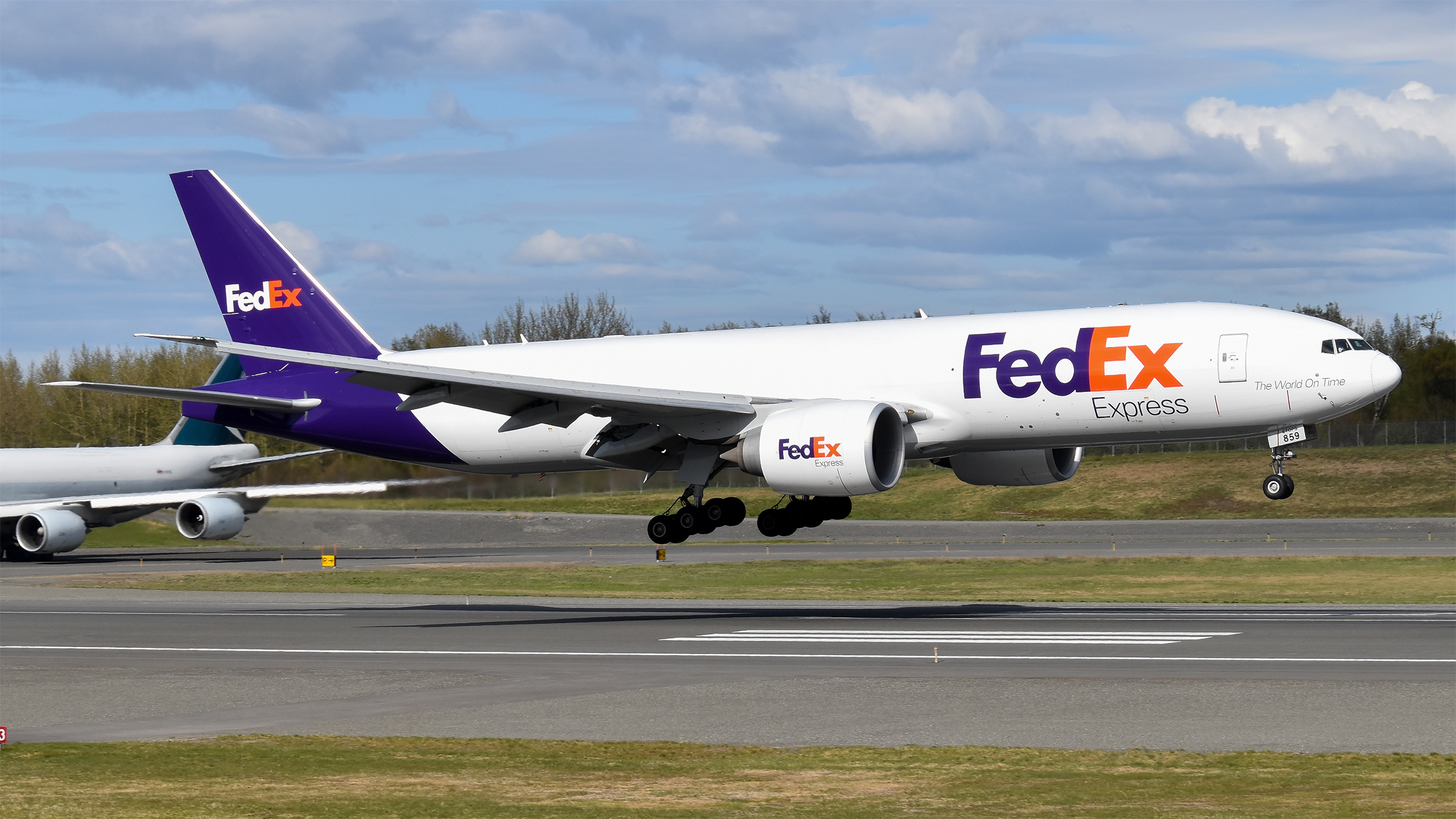 Full size: FedEx Boeing 777-F N859FD at Anchorage Ted Stevens International Airport