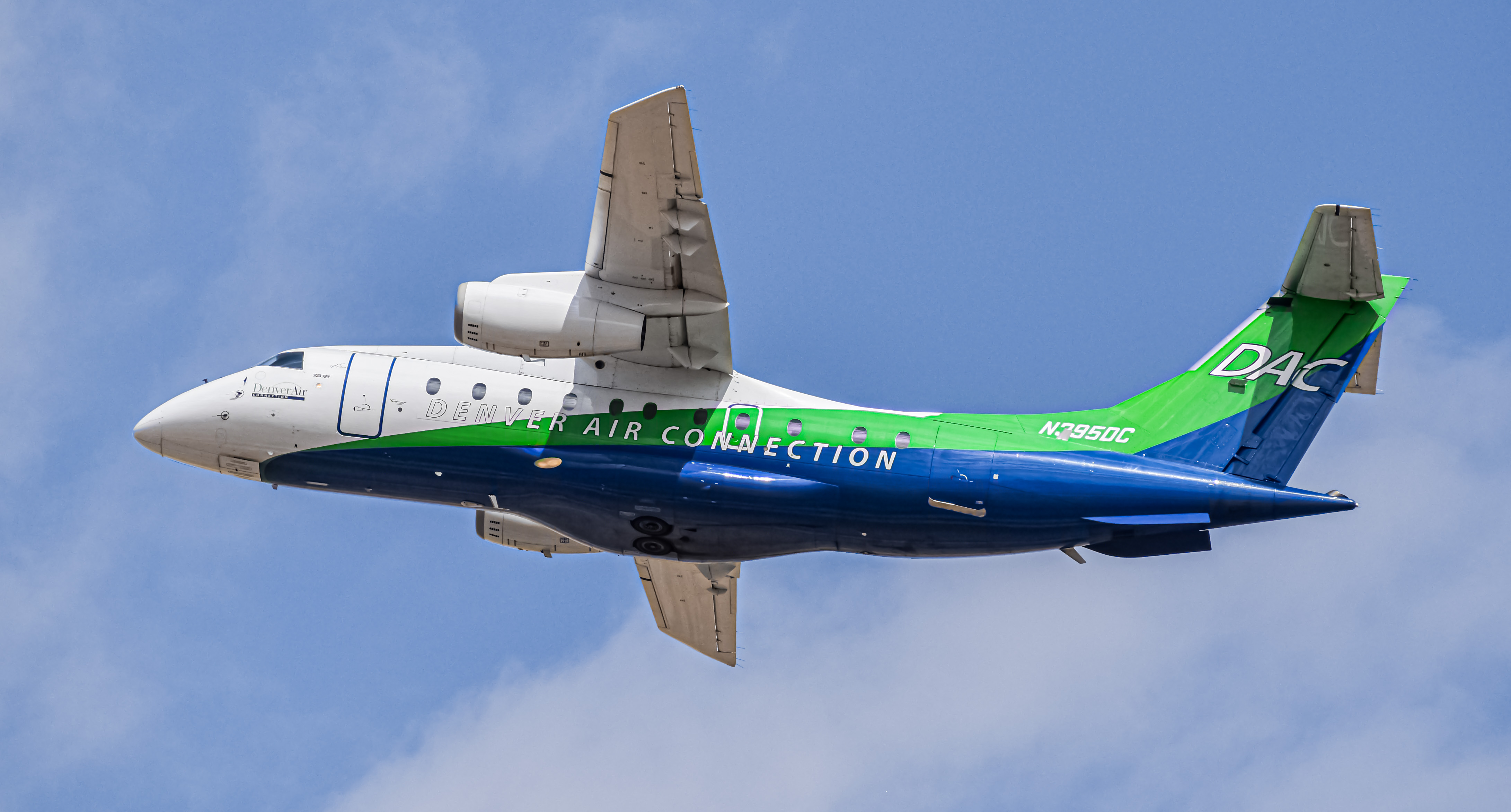 Full size: Denver Air Connection Dornier 328 JET N395DC at Denver International Airport