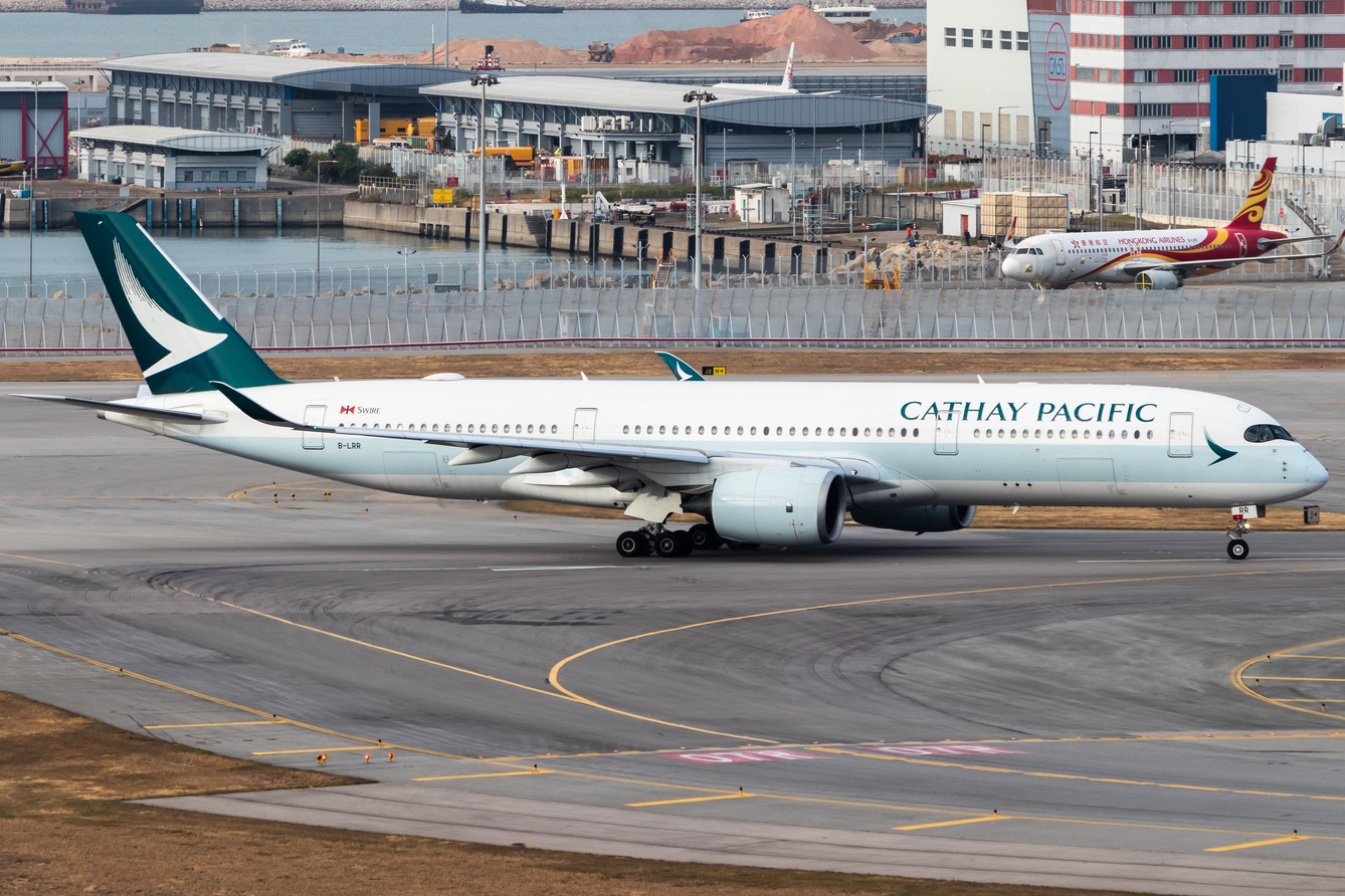 Full size: Cathay Pacific Airbus A350-900 B-LRR at Hong Kong International Airport