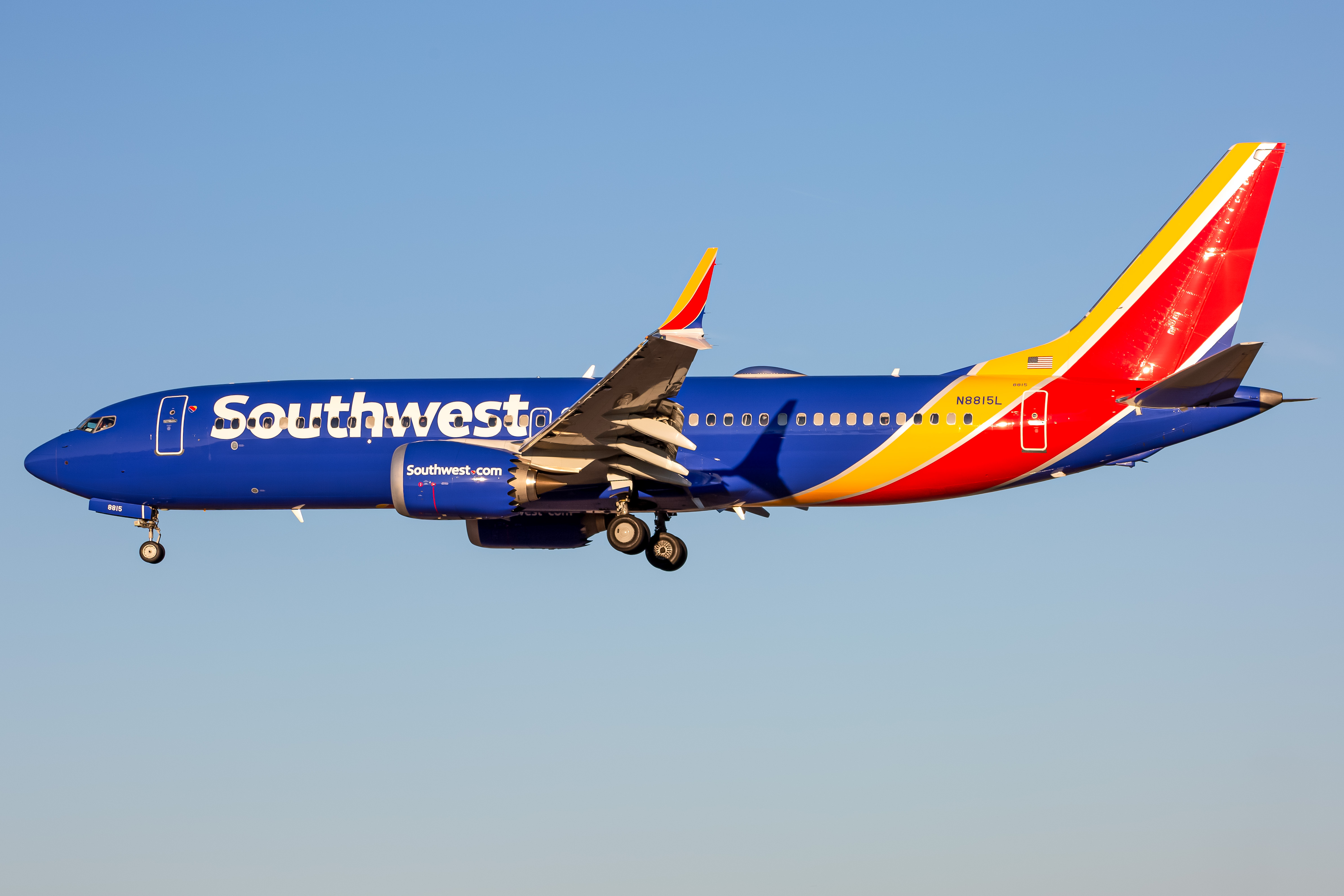Full size: Southwest Airlines Boeing 737 MAX 8 N8815L at Baltimore/Washington International Thurgood Marshall Airport