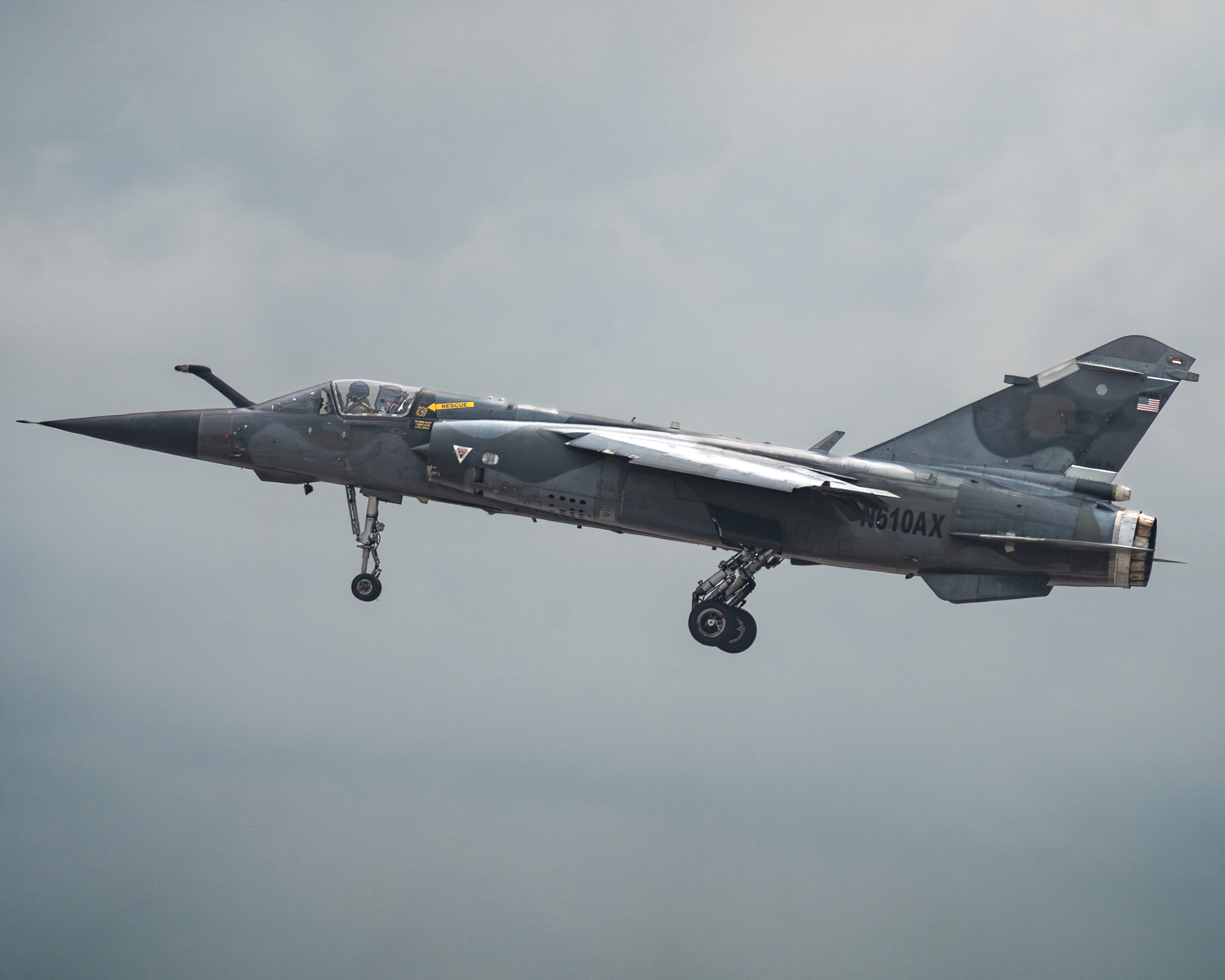 Full size: Airborne Tactical Advantage Company (ATAC) Dassault Mirage F1CT N610AX at Eglin Air Force Base/Destin-Fort Walton Beach Airport