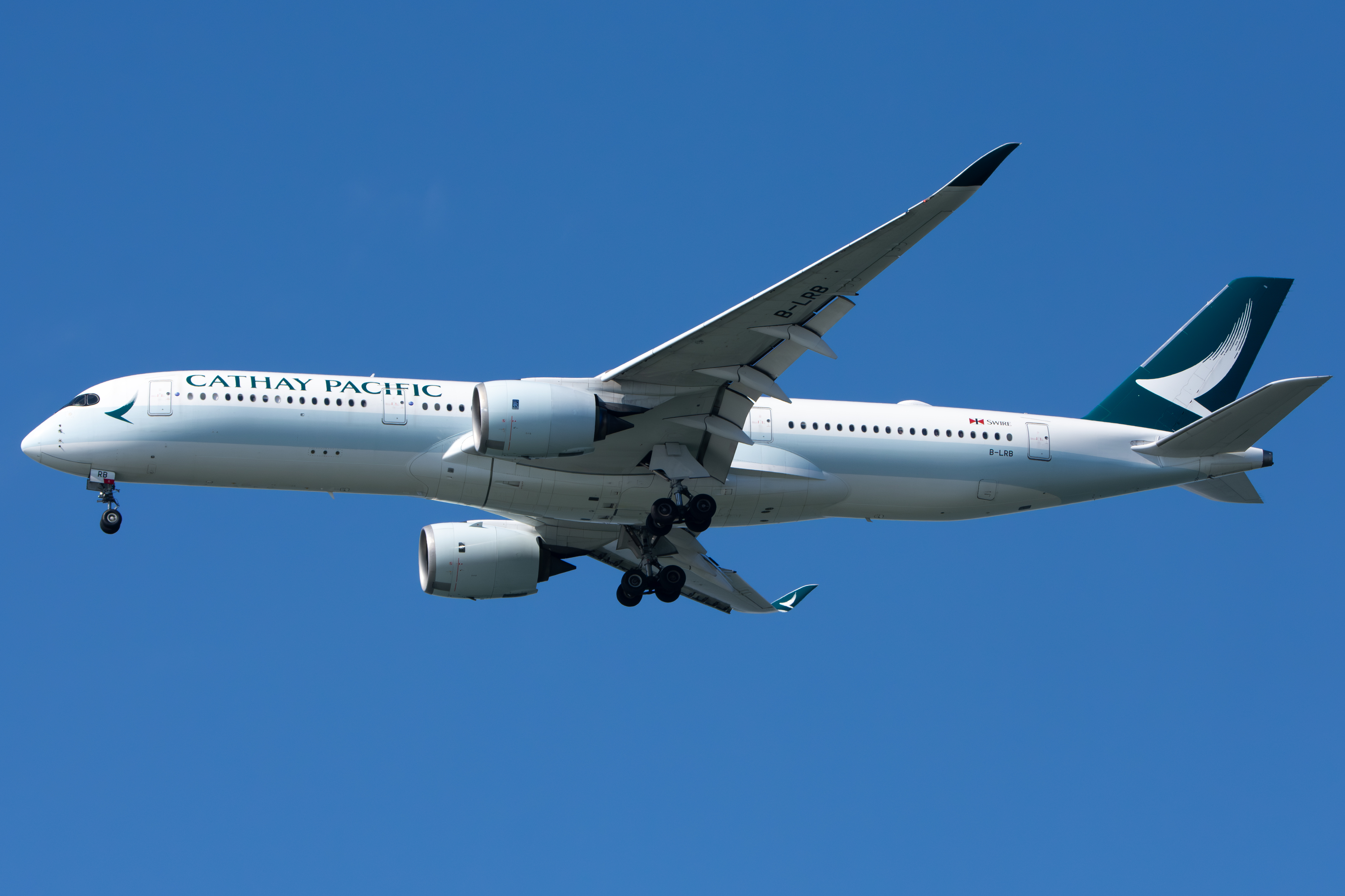 Full size: Cathay Pacific Airbus A350-900 B-LRB at San Francisco International Airport