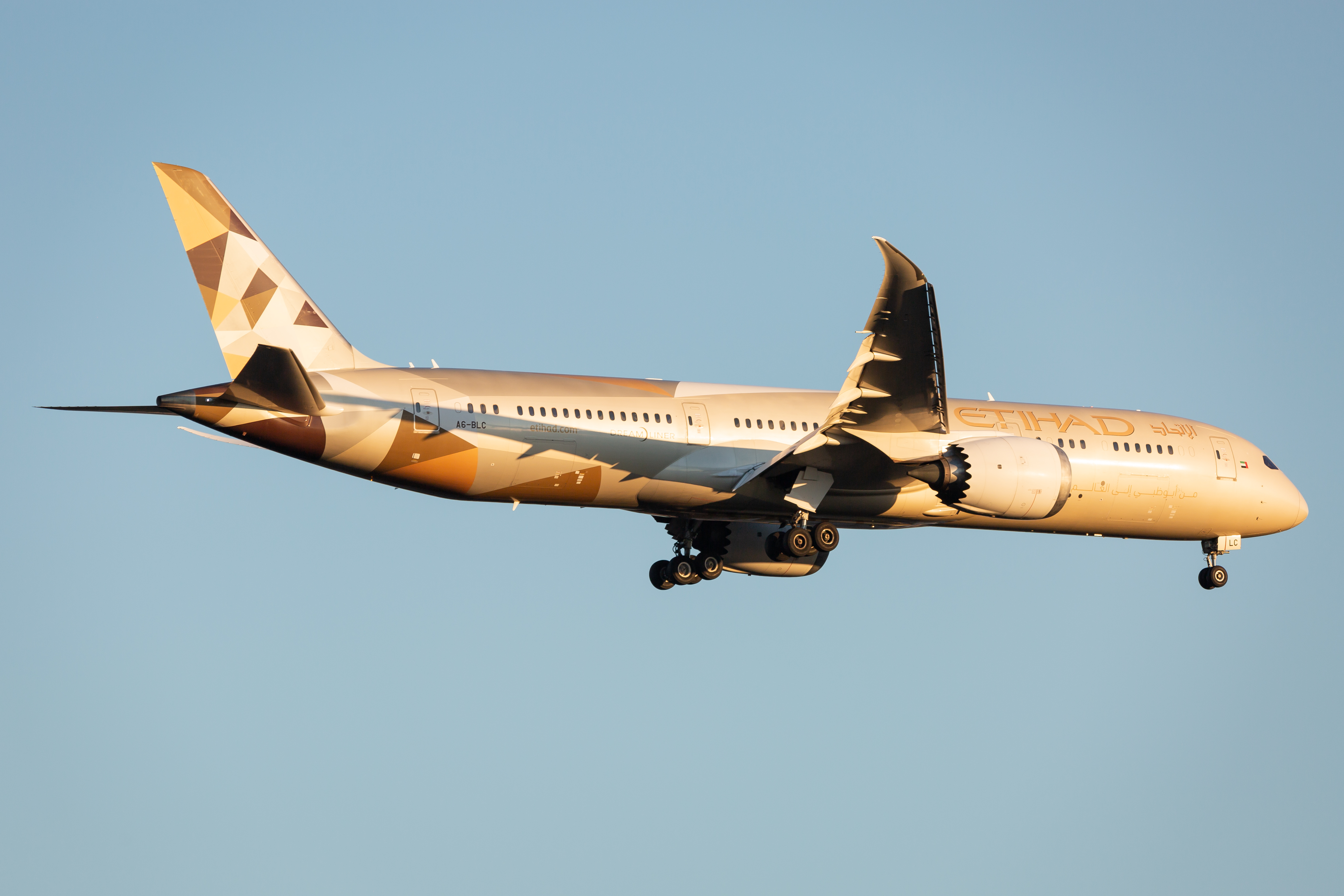 Full size: Etihad Airways Boeing 787-9 A6-BLC at Washington Dulles International Airport
