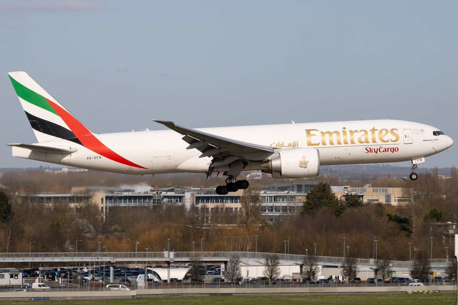 Full size: Emirates SkyCargo Boeing 777-F A6-EFN at London Heathrow International Airport