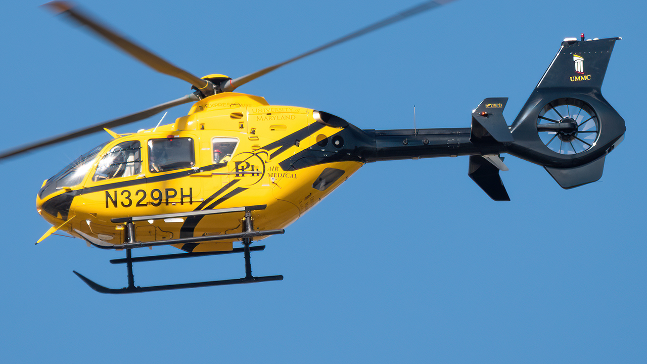 Full size: PHI Air Medical Airbus H135 N329PH at Frederick Municipal Airport