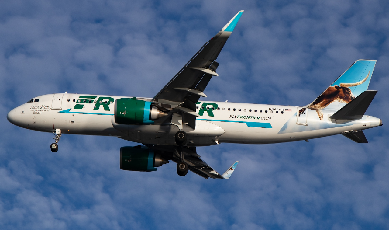 Full size: Frontier Airlines Airbus A320NEO N347FR at Tampa International Airport