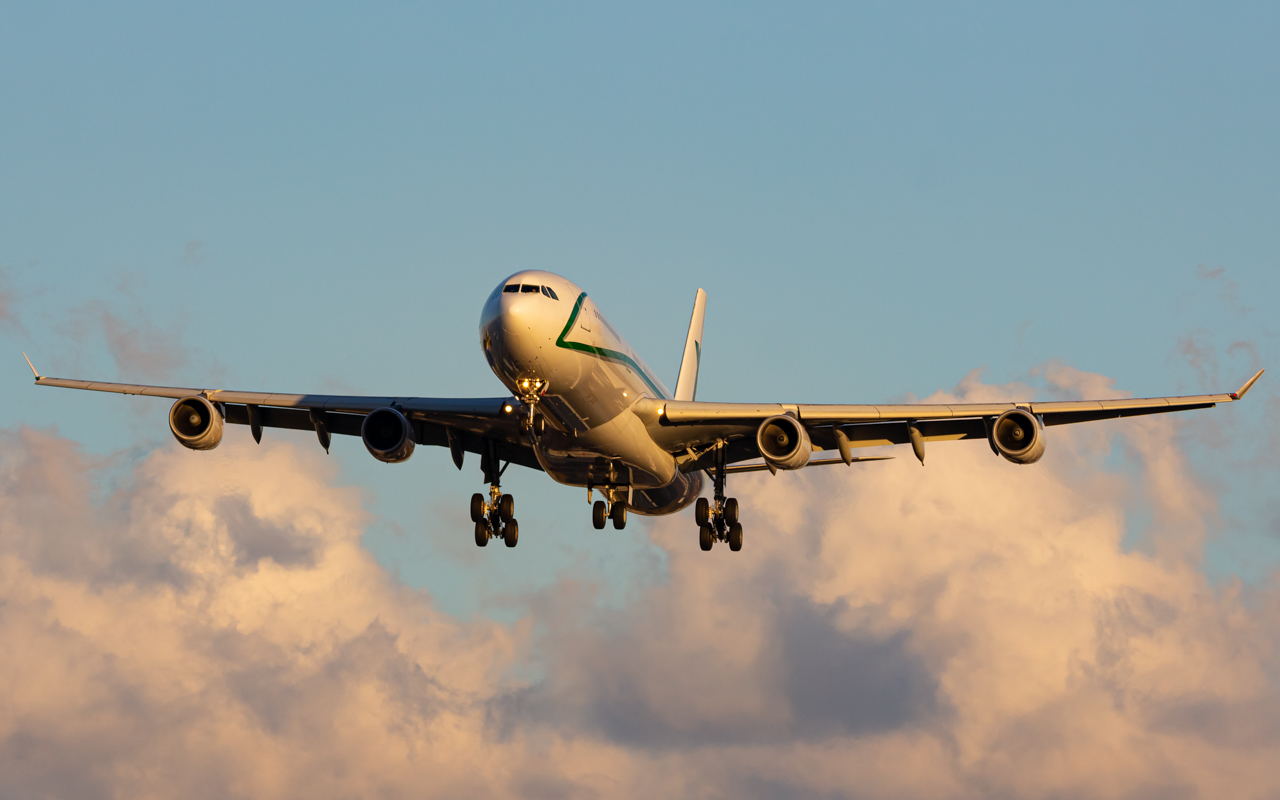 Full size: Air X Charter Airbus A340-300 9H-BIG at John Glenn Columbus International Airport