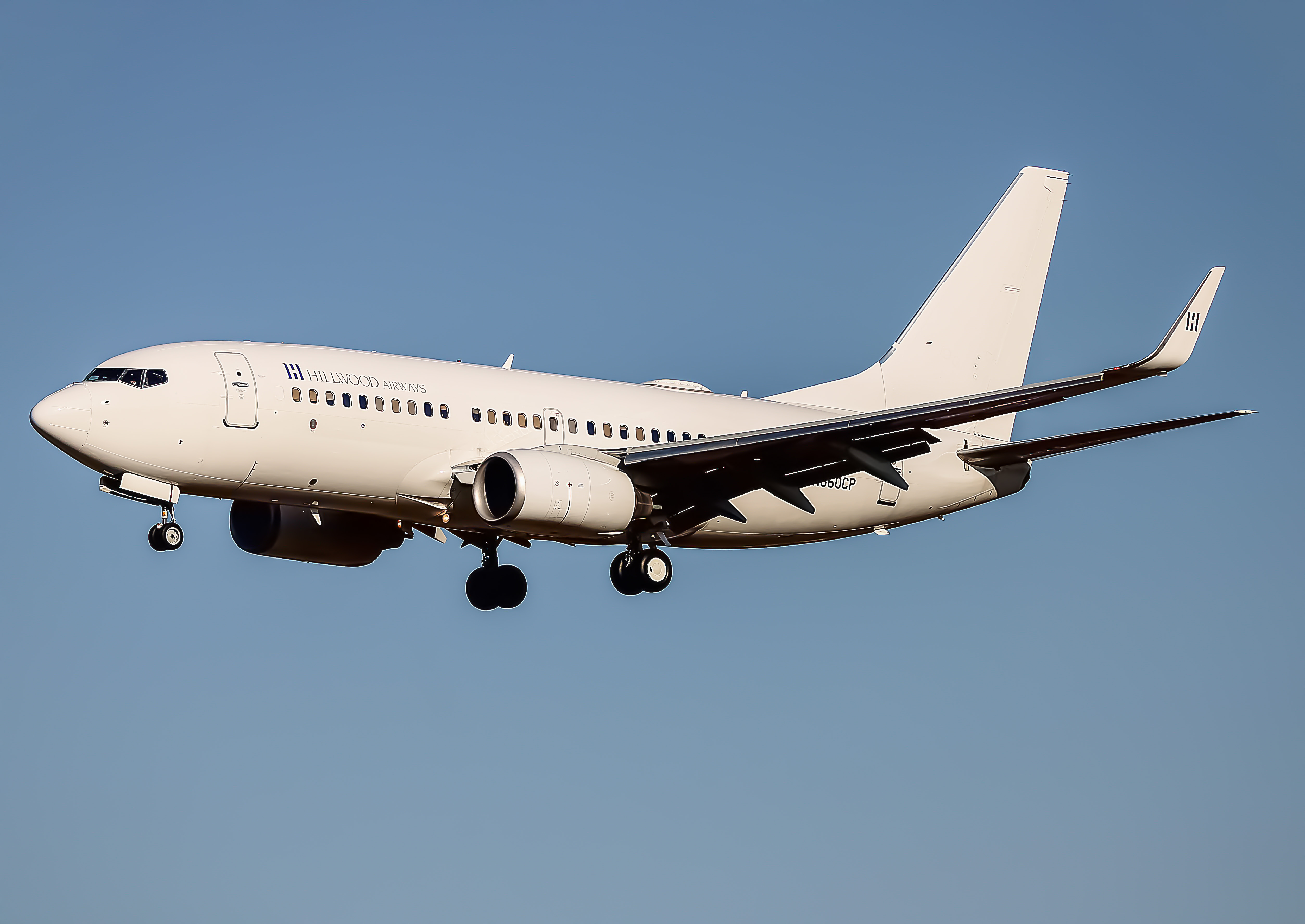 Full size: Hillwood Airways Boeing 737-700BBJ N660CP at Baltimore/Washington International Thurgood Marshall Airport