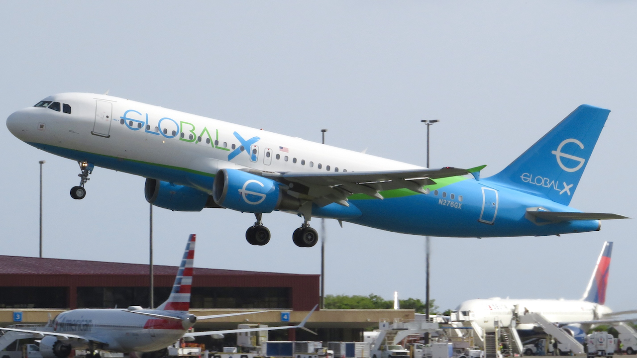 Full size: Global X Airbus A320 N276GX at St. Thomas Cyril E. King Airport