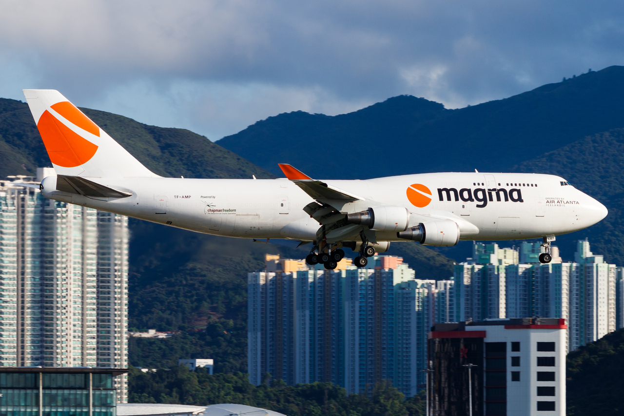 Full size: Magma Aviation Boeing 747-400F TF-AMP at Hong Kong International Airport