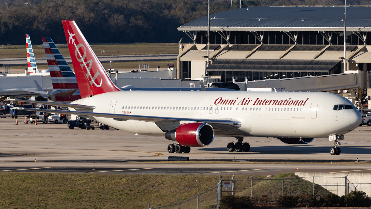 Full size: Omni Air International Boeing 767-300ER N378AX at Tampa International Airport