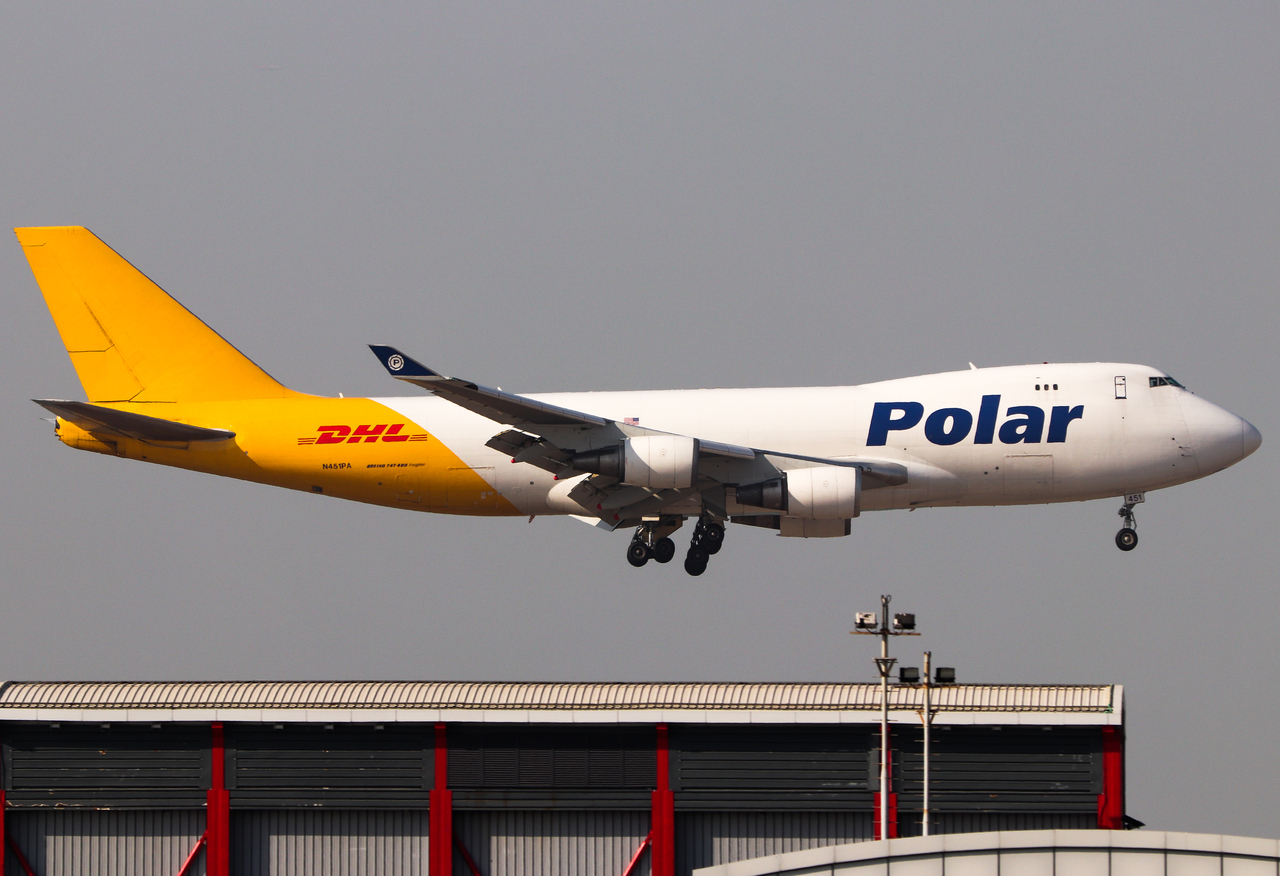 Full size: Atlas Air Boeing 747-400F N451PA at Hong Kong International Airport