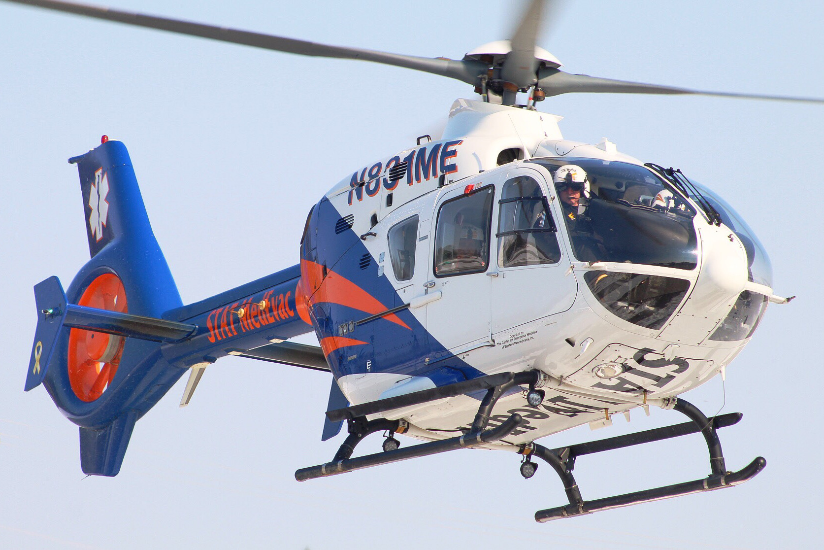 Full size: STAT MedEvac Eurocopter Ec-135 N831ME at York Airport