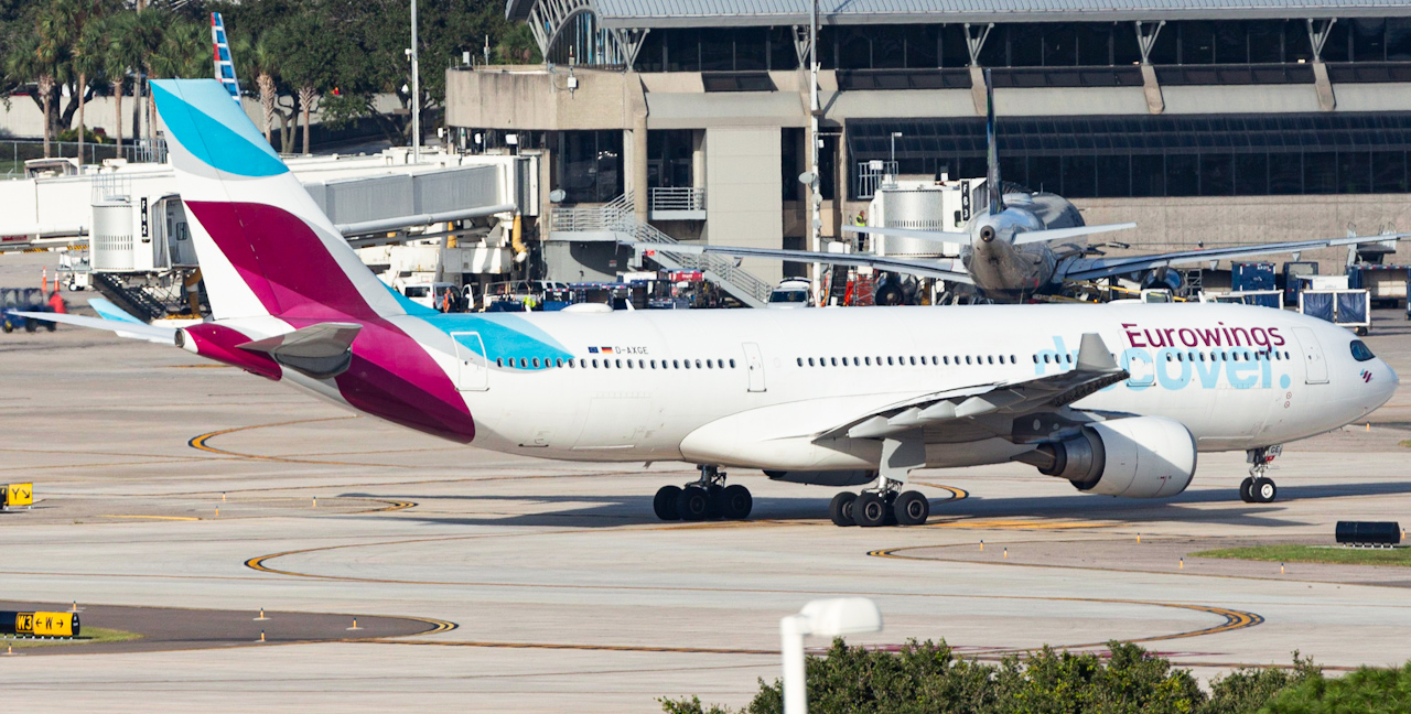 Full size: Eurowings Airbus A330-200 D-AXGE at Tampa International Airport
