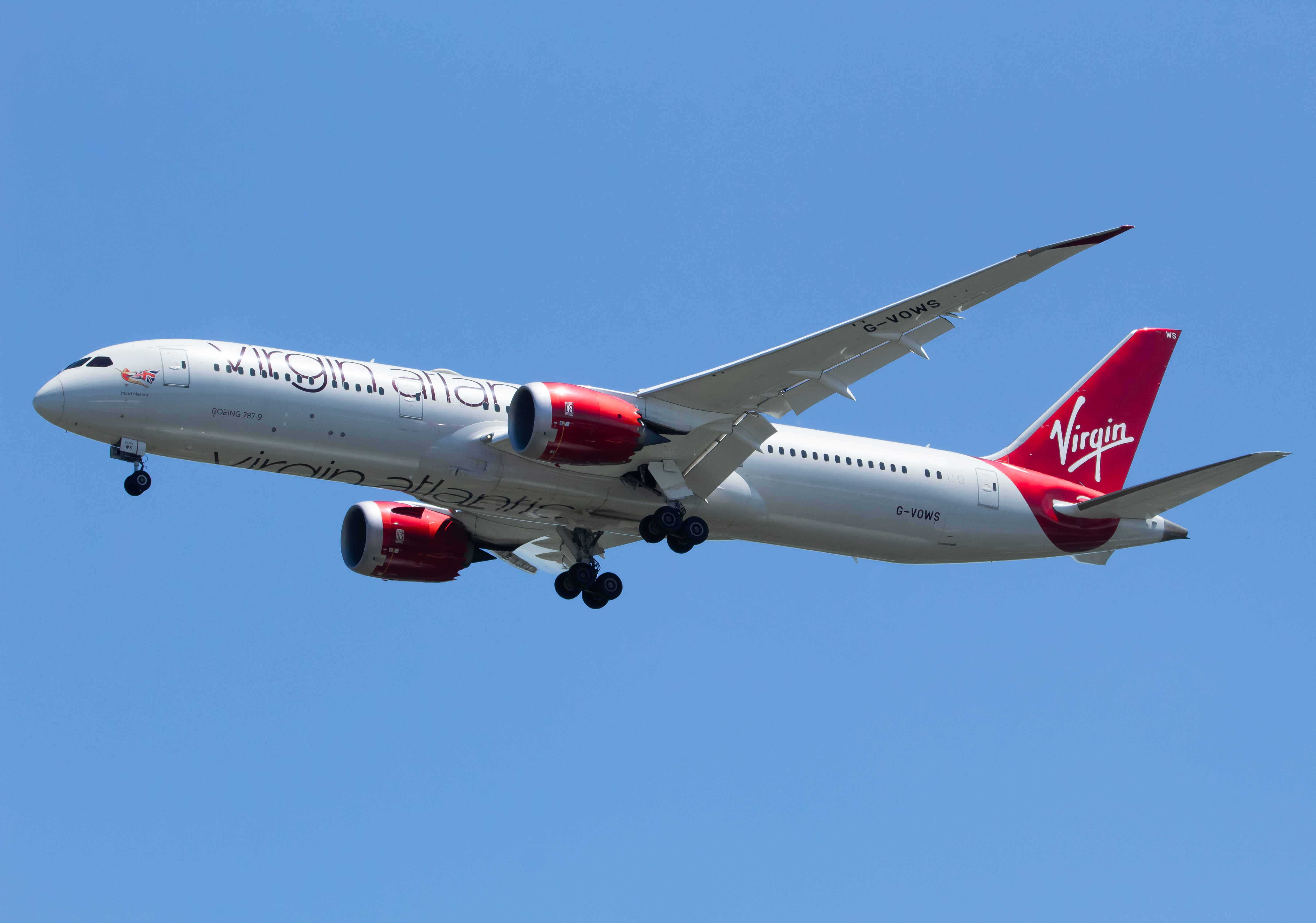 Full size: Virgin Atlantic Boeing 787-9 G-VOWS at John F. Kennedy International Airport