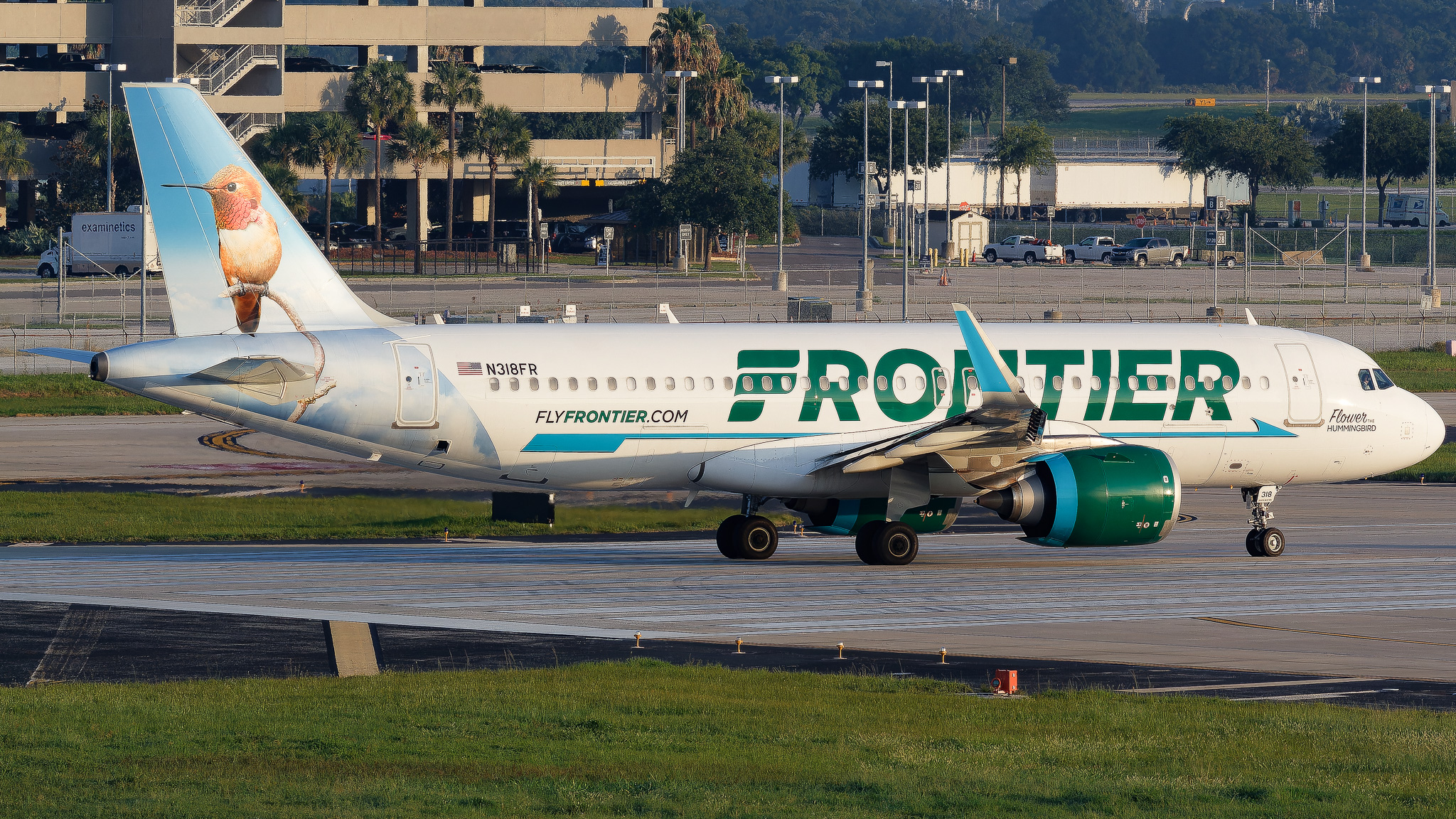 Full size: Frontier Airlines Airbus A320NEO N318FR at Tampa International Airport