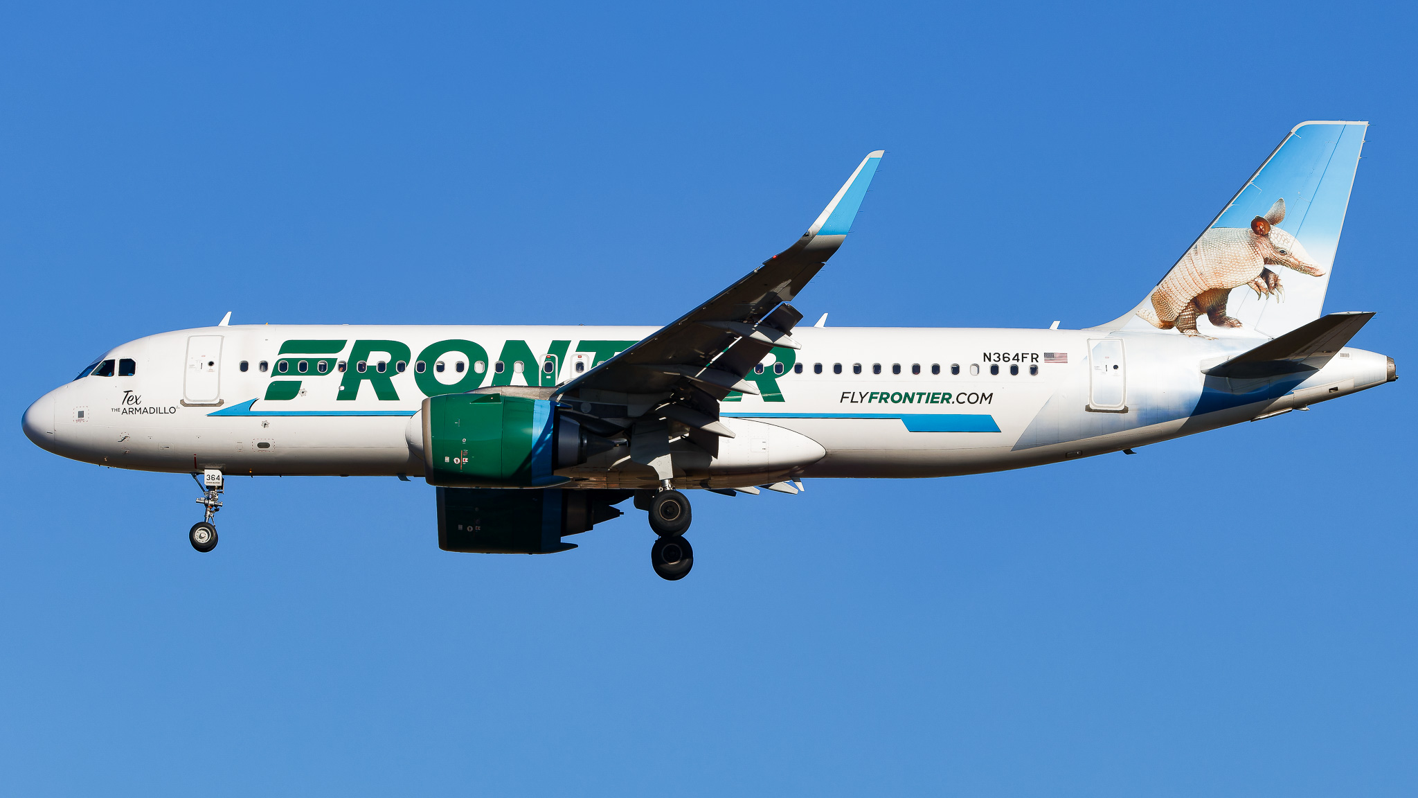 Full size: Frontier Airlines Airbus A320NEO N364FR at Orlando International Airport
