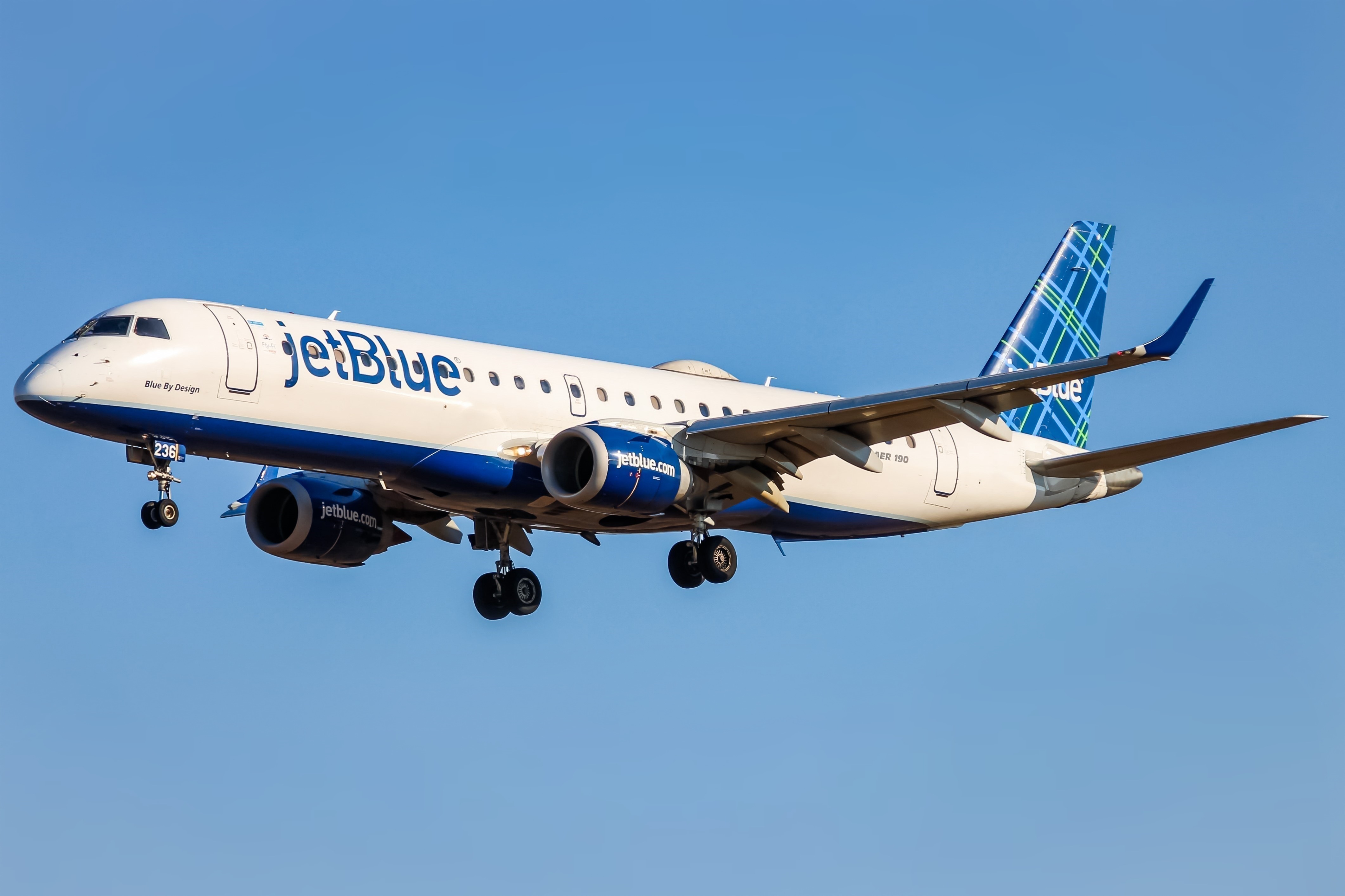 Full size: JetBlue Airways Embraer E190 N236JB at Baltimore/Washington International Thurgood Marshall Airport