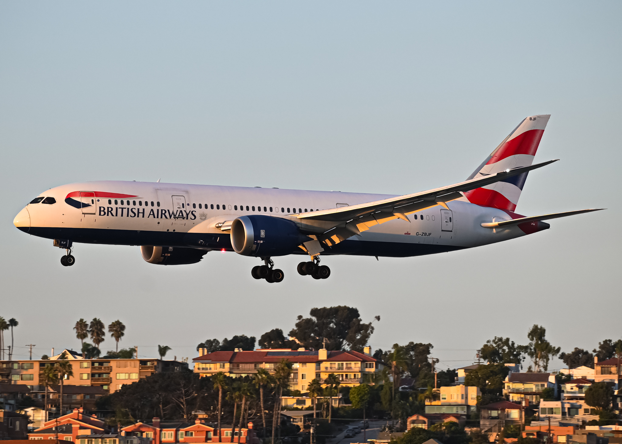 Full size: British Airways Boeing 787-8 G-ZBJF at San Diego International Airport