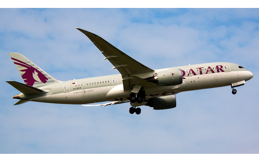 Full size: Qatar Airways Boeing 787-8 A7-BCZ at Dublin International Airport