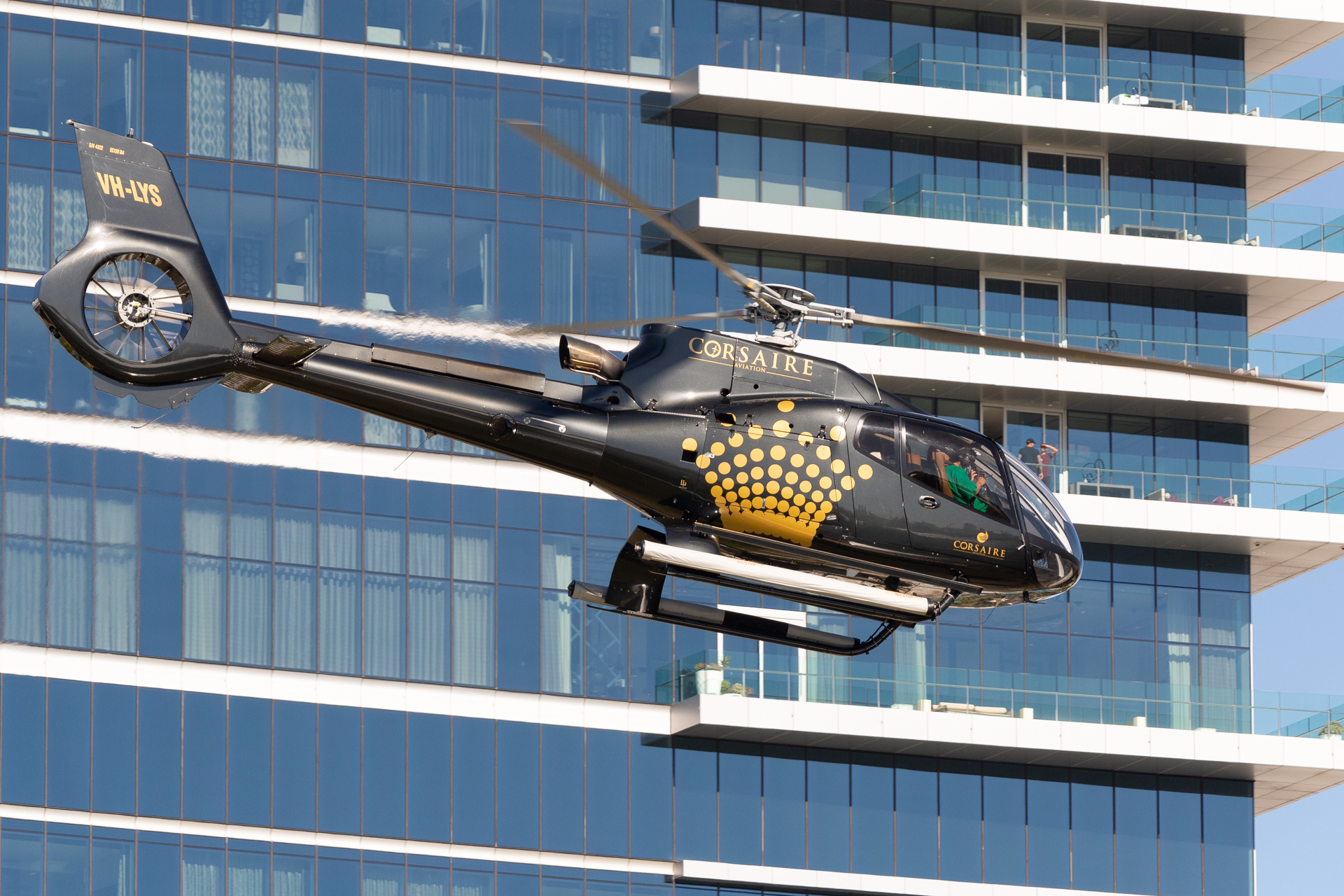 Full size: Corsaire Aviation Airbus H130 VH-LYS at Perth Airport