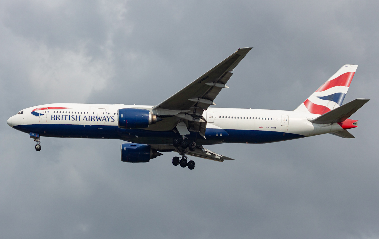 Full size: British Airways Boeing 777-200ER G-YMMA at Tampa International Airport