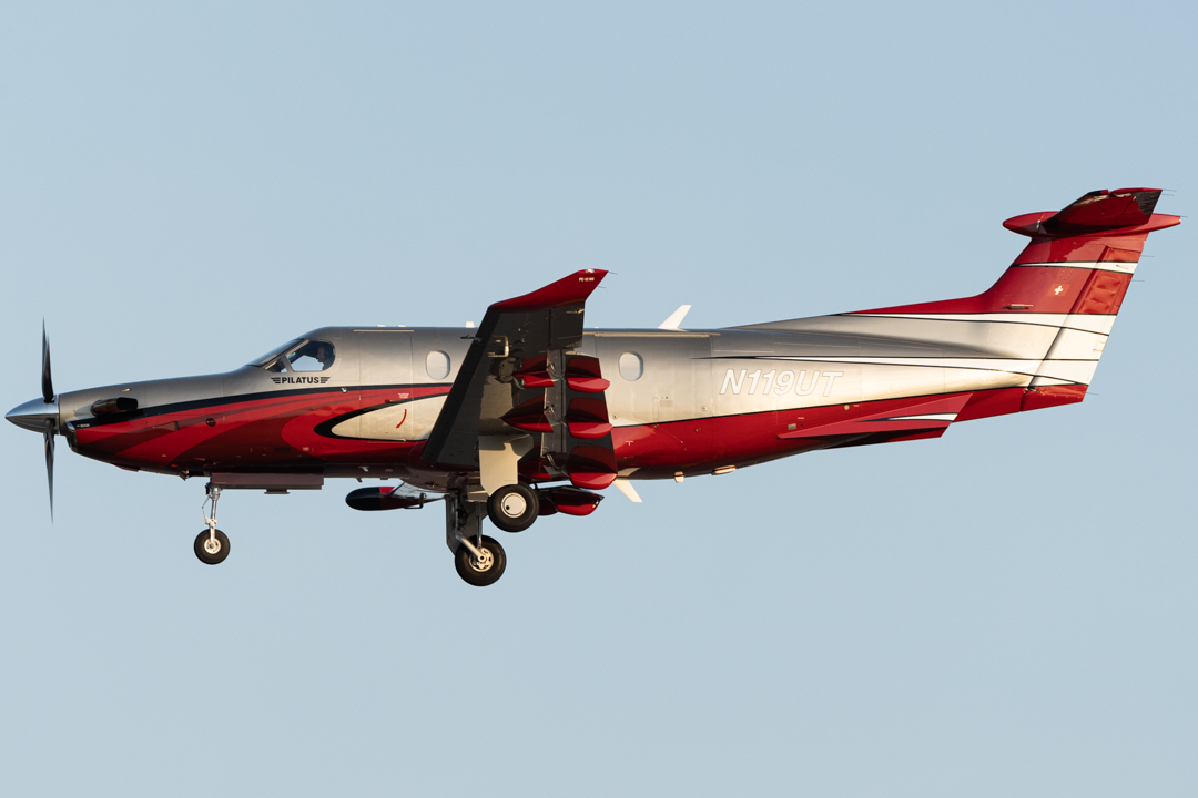 Full size: PRIVATE Pilatus PC-12 N119UT at Manchester Airport