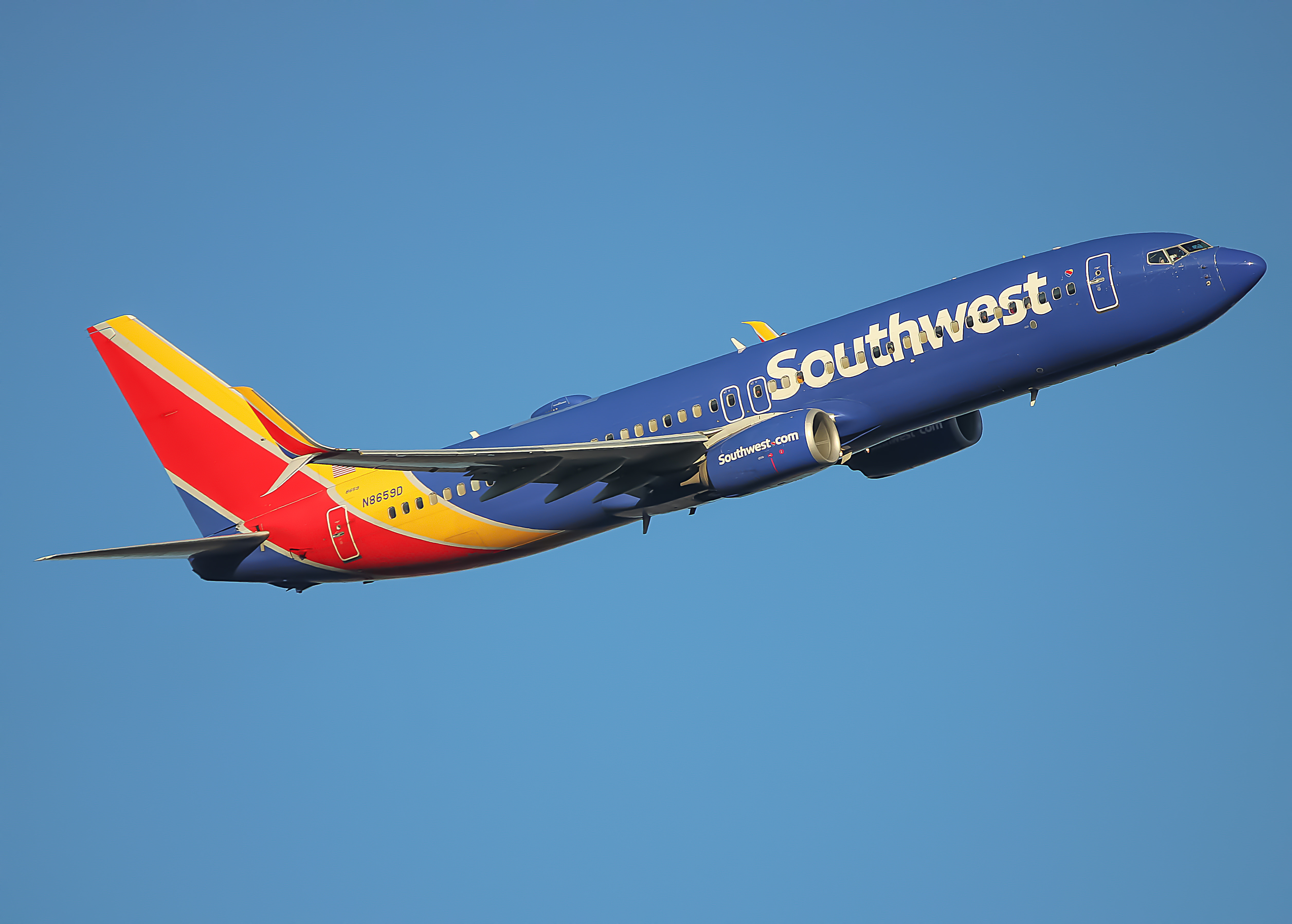 Full size: Southwest Airlines Boeing 737-800 N8659D at Baltimore/Washington International Thurgood Marshall Airport