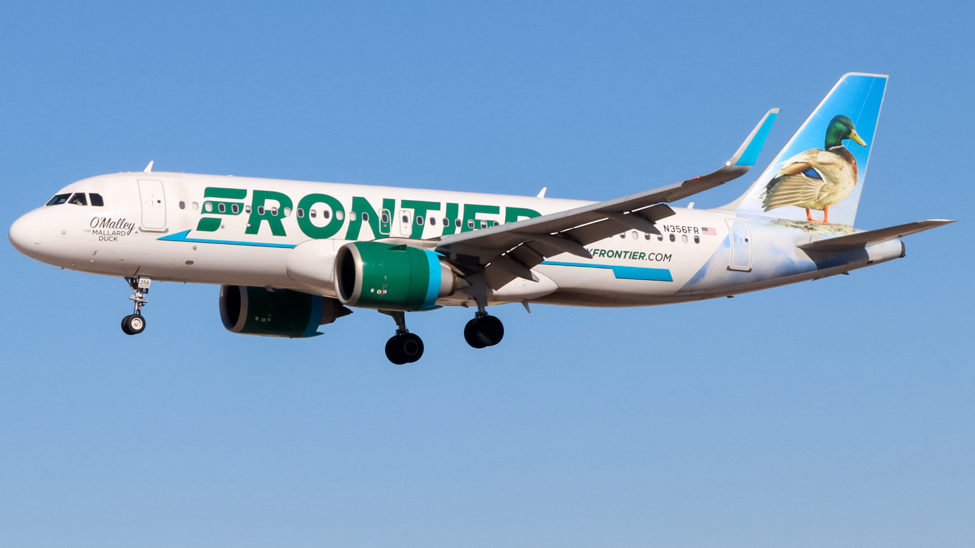 Full size: Frontier Airlines Airbus A320NEO N356FR at Harry Reid International Airport