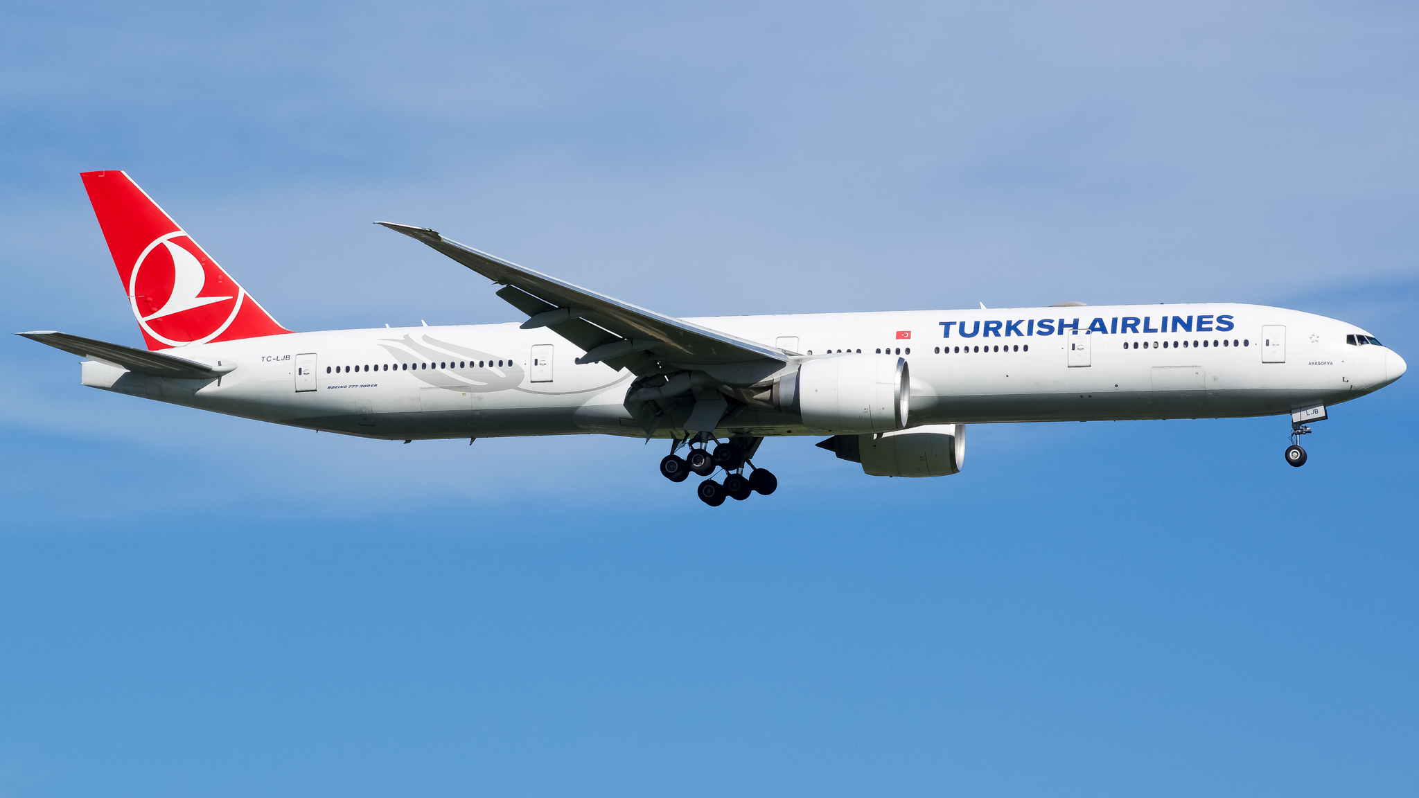 Full size: Turkish Airlines Boeing 777-300ER TC-LJB at John F. Kennedy International Airport