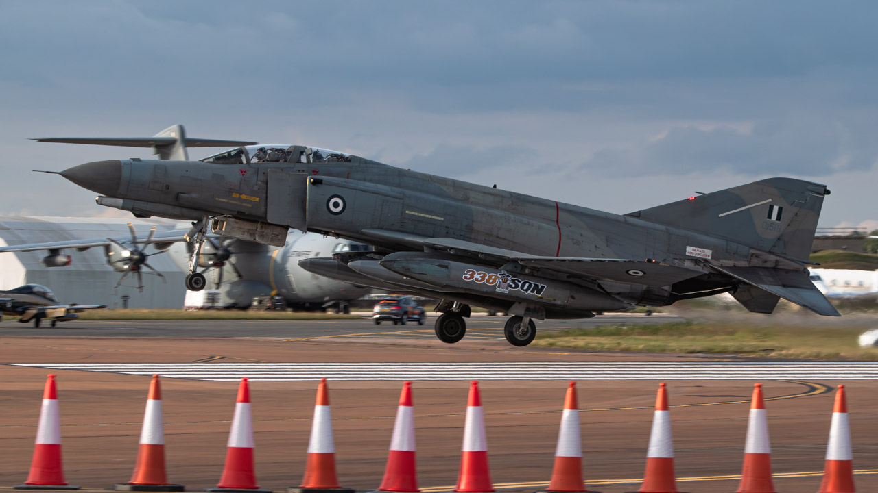Full size: Hellenic Air Force McDonnell Douglas F-4E Phantom ll 01518 at Fairford Airport
