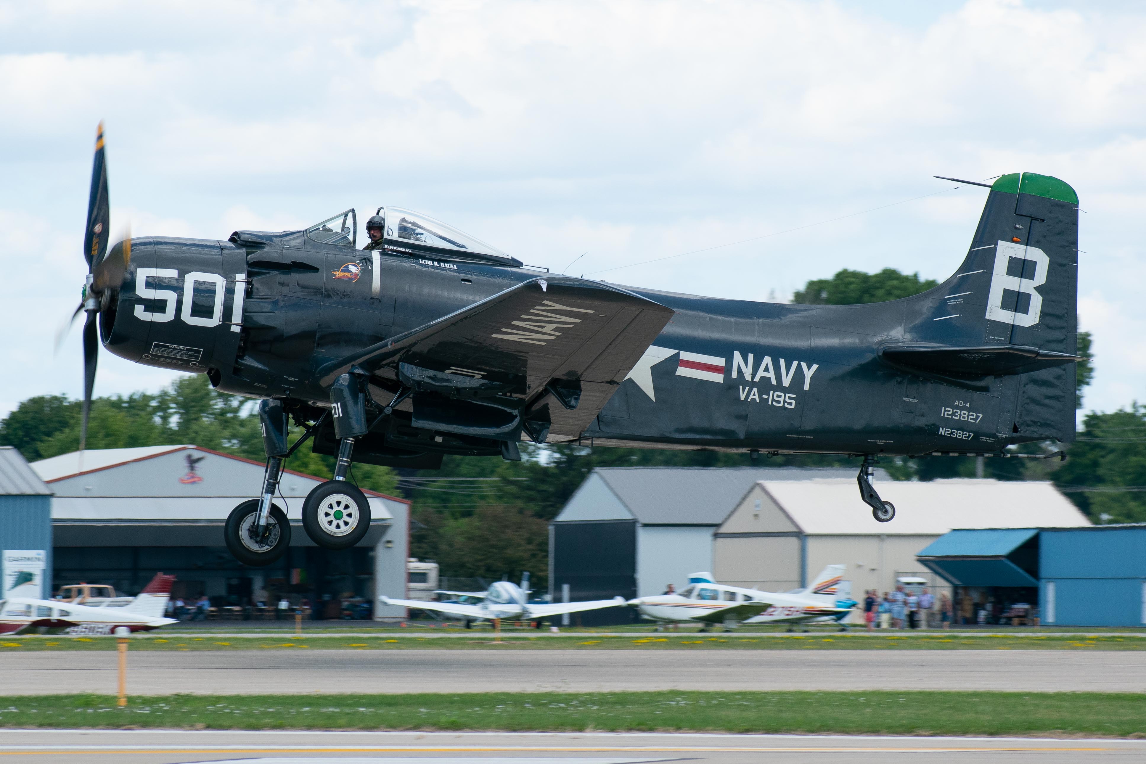 Full size: USN - United States Navy Douglas AD4-NA Skyraider N23827 at Wittman Regional Airport