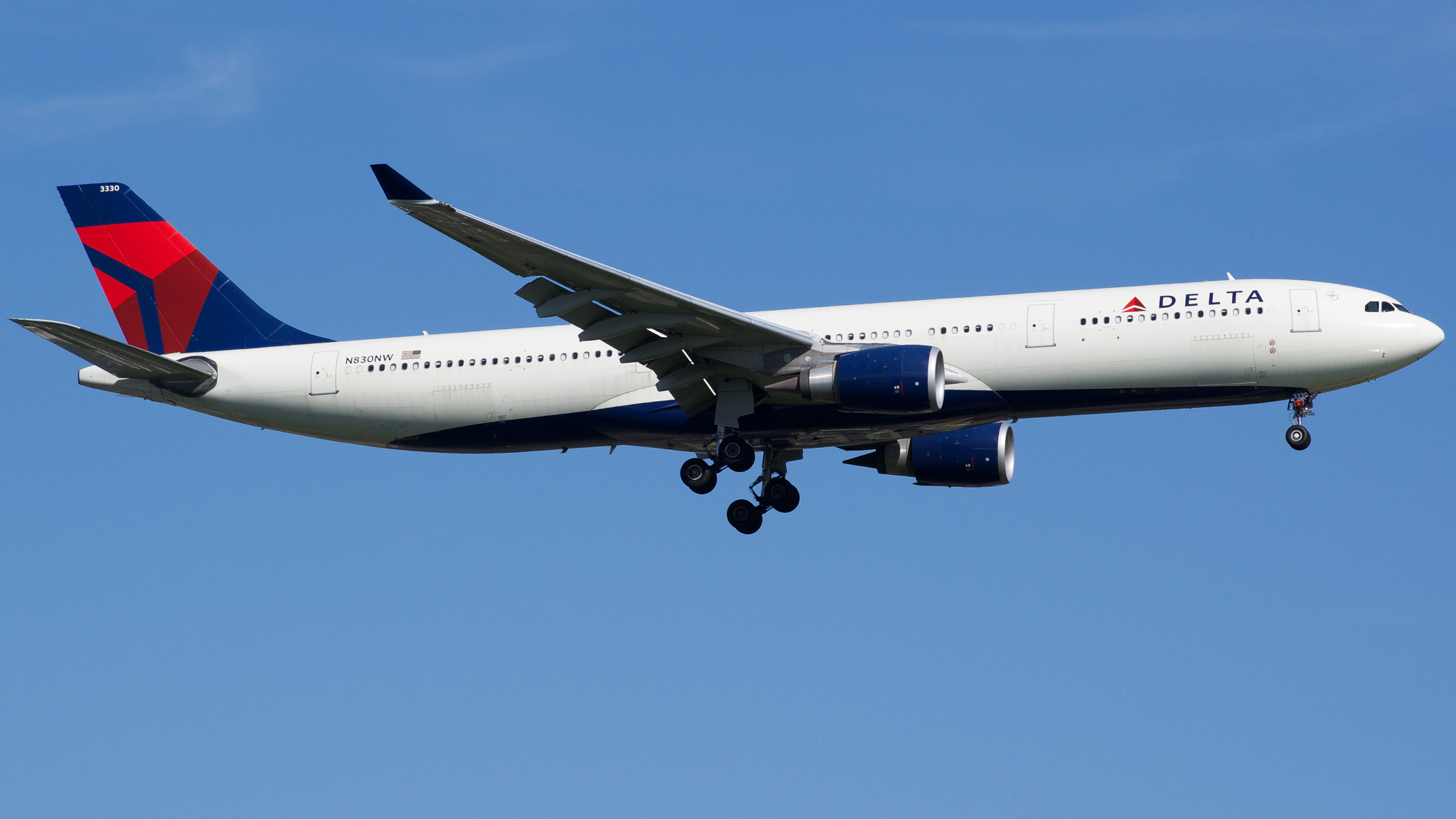 Full size: Delta Airlines Airbus A330-300 N830NW at John F. Kennedy International Airport