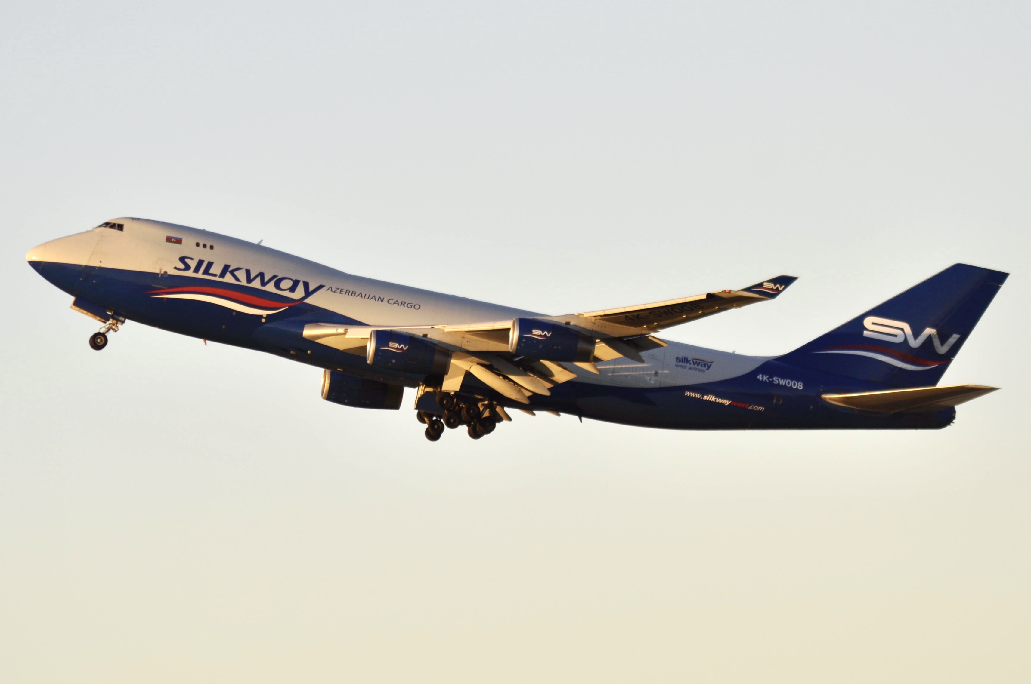 Full size: Silkway - Azerbijan Cargo Boeing 747-400F 4K-SW008 at Chicago O'Hare International Airport