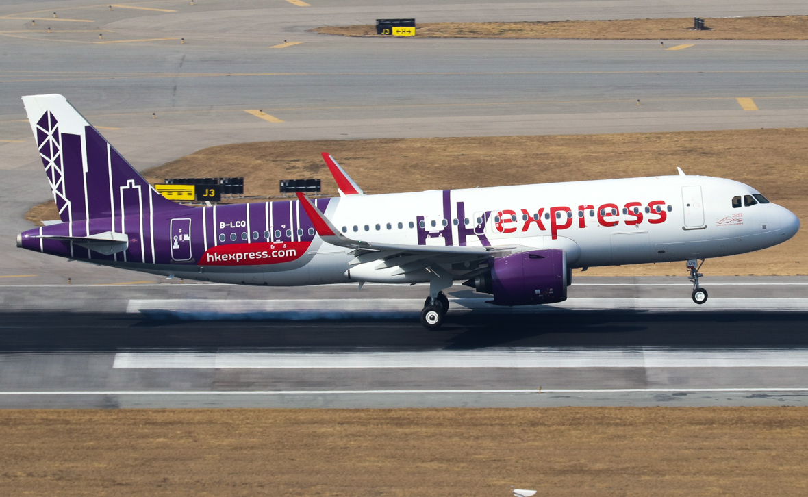 Full size: Hong Kong Express Airbus A320NEO B-LCQ at Hong Kong International Airport