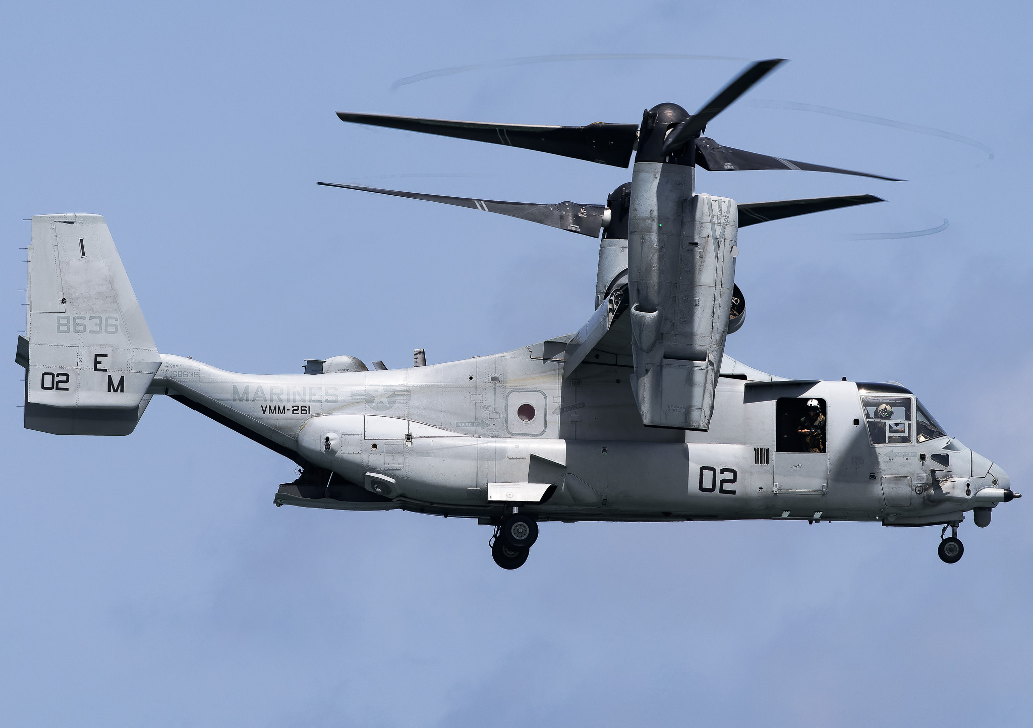 Full size: USMC - United States Marine Corp Bell Boeing MV-22B Osprey 168636 at Miami International Airport