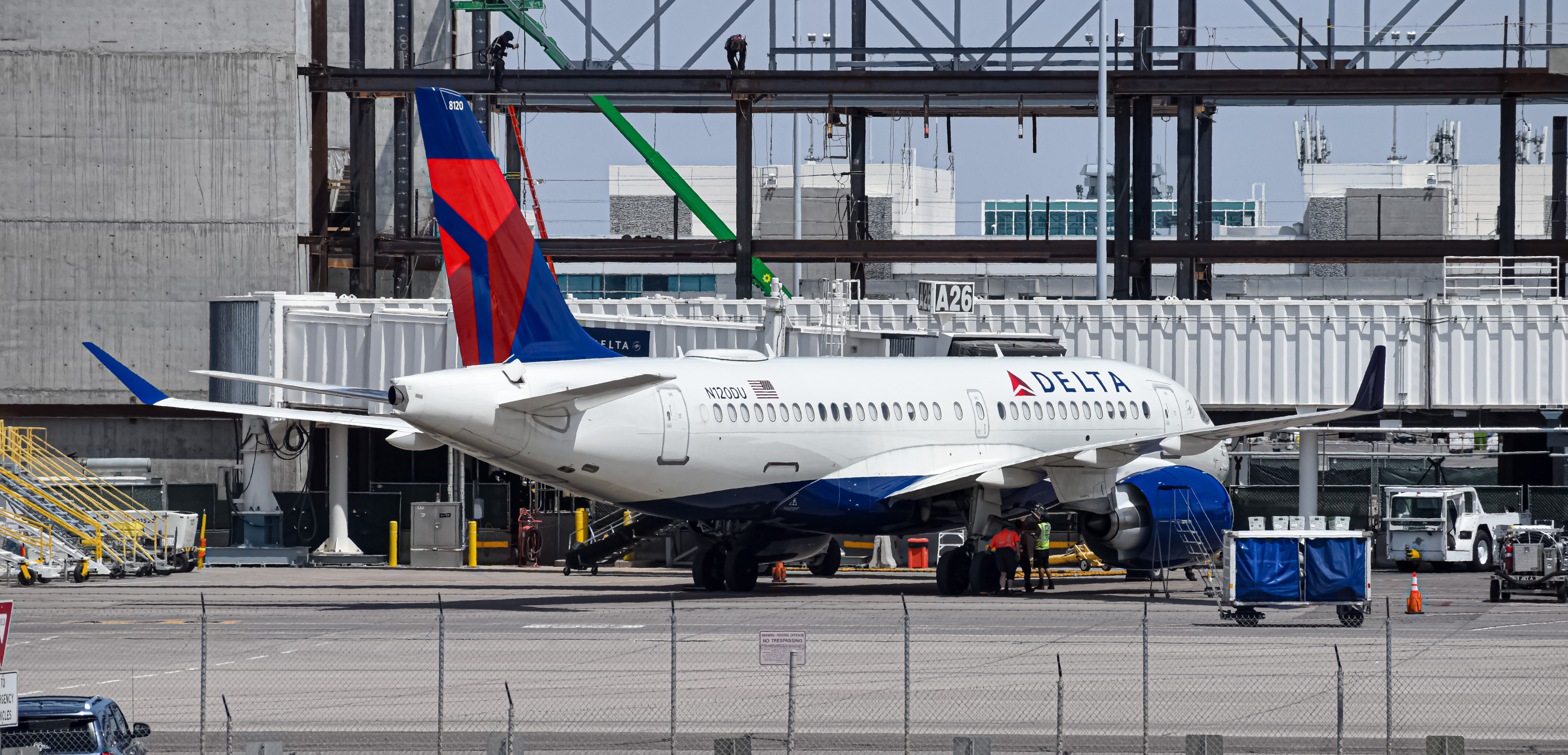 Full size: Delta Airlines Airbus A220-100 N120DU at Denver International Airport