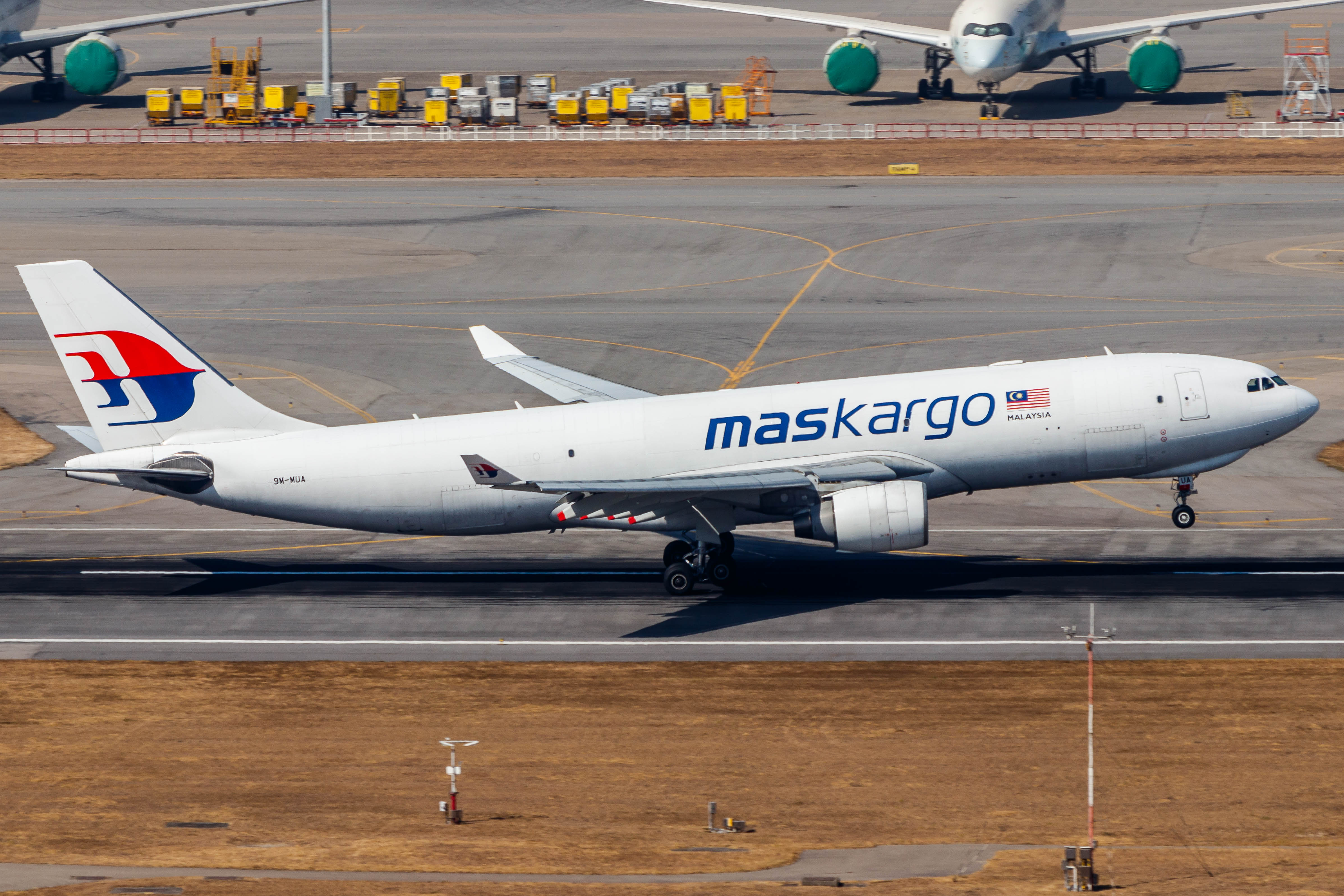 Full size: MASkargo Airbus A330-200F 9M-MUA at Hong Kong International Airport