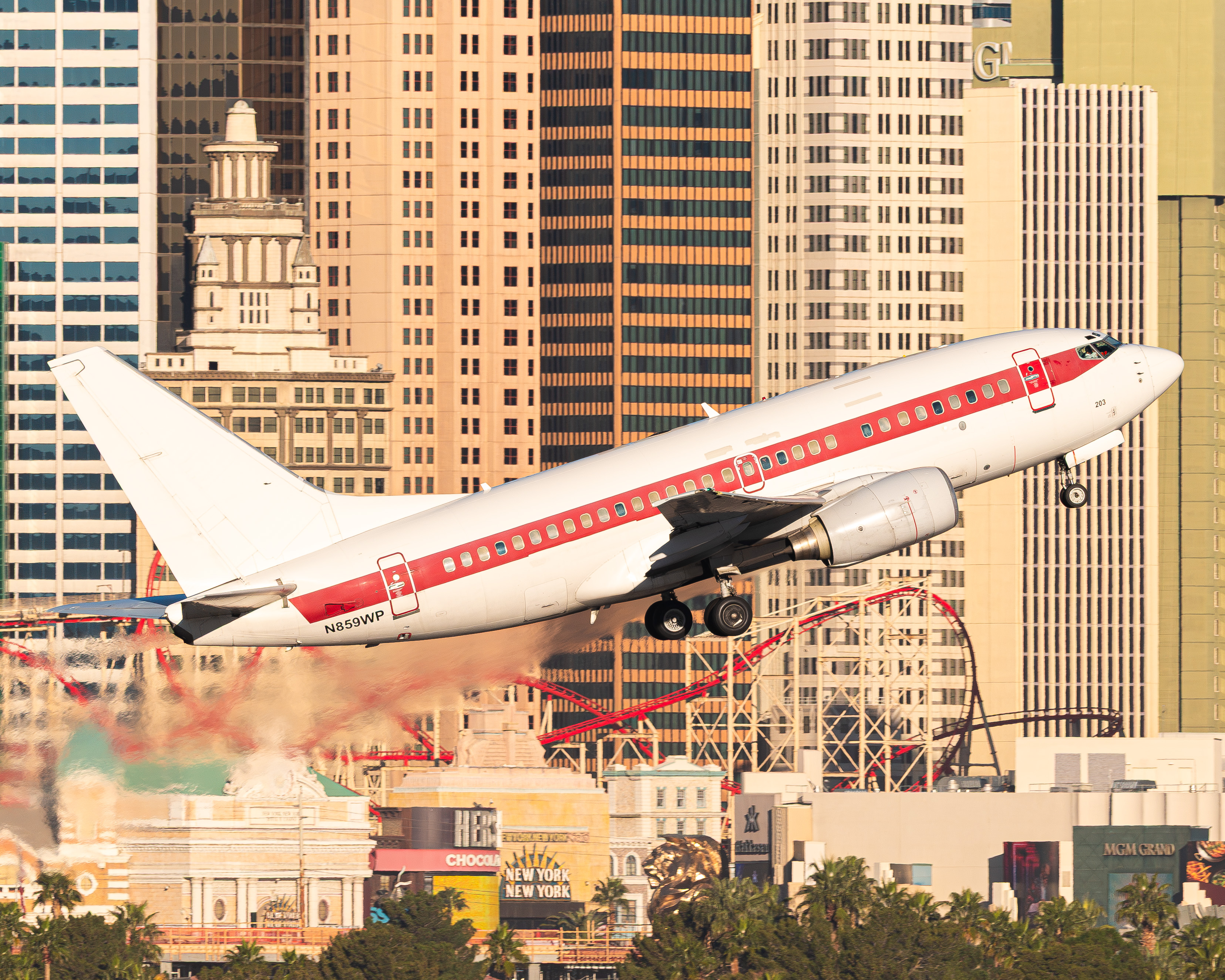 Full size: Janet Airlines Boeing 737-600 N859WP at Harry Reid International Airport