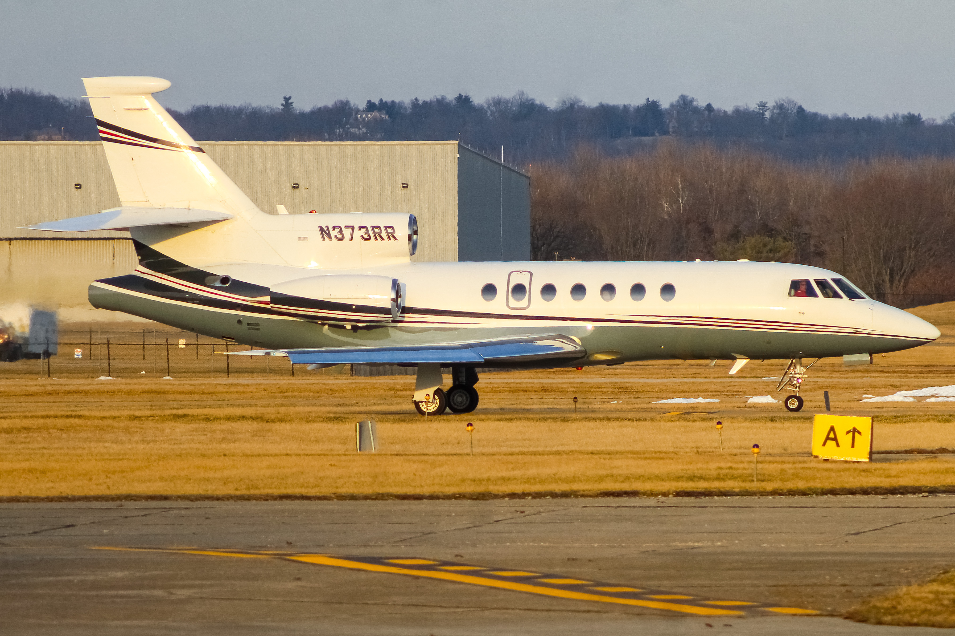 Full size: PRIVATE  Dassault Falcon 50 N373RR at Cincinnati Municipal Airport/Lunken Field