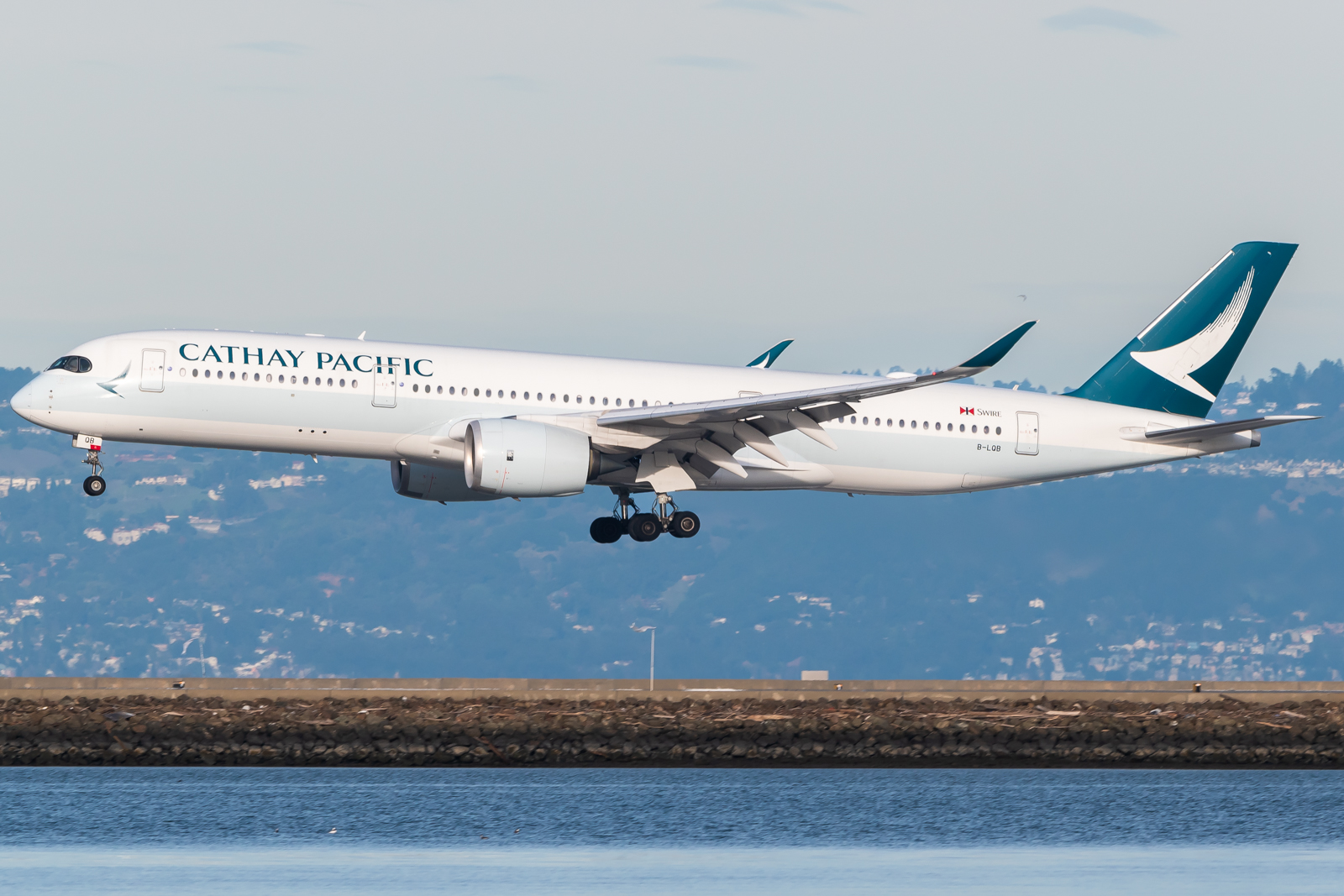 Full size: Cathay Pacific Airbus A350-900 B-LQB at San Francisco International Airport