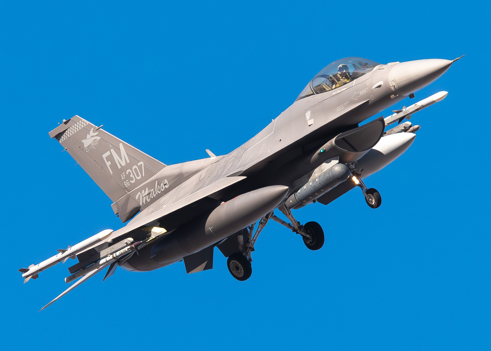 Full size: USAF - United States Air Force General Dynamics F-16 Fighting Falcon 86-0307 at Nellis Air Force Base