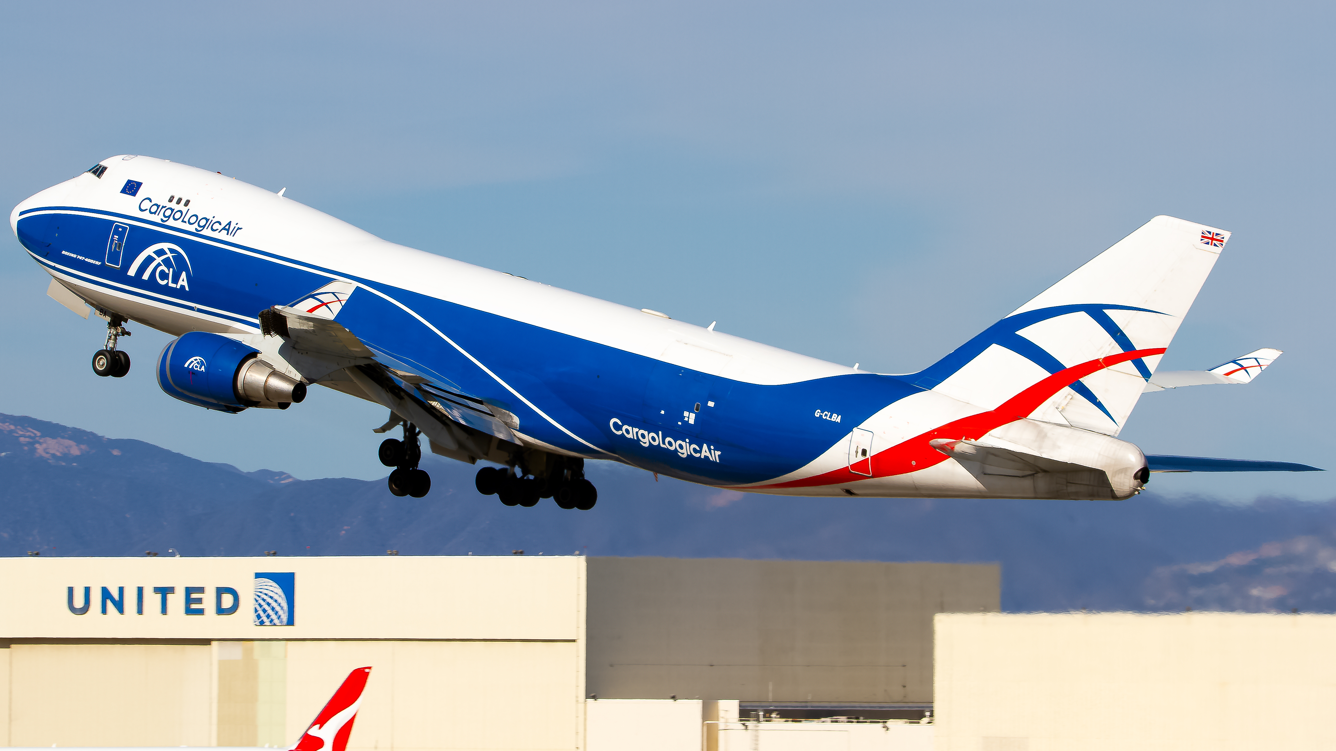 Full size: CargoLogicAir Boeing 747-400 G-CLBA at Los Angeles International Airport
