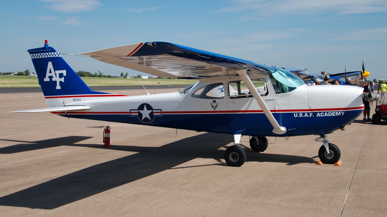 Full size: United States Air Force Academy Cessna 172 N6741T at Norman University of Oklahoma Westheimer Airport